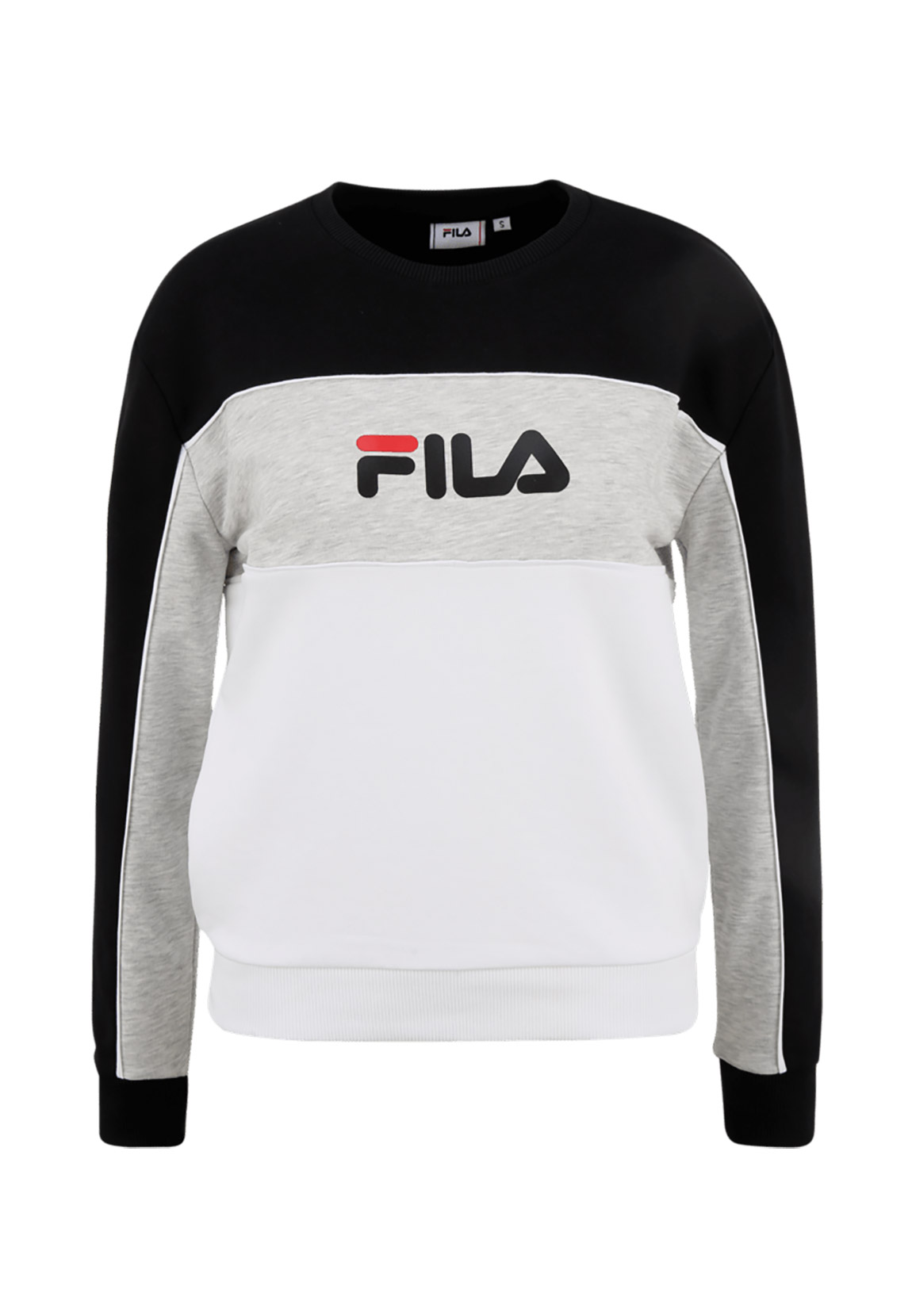 Fila Damen Sweater AMINA BLOCKED CREW SWEAT 688489 Bright White Black Light günstig online kaufen