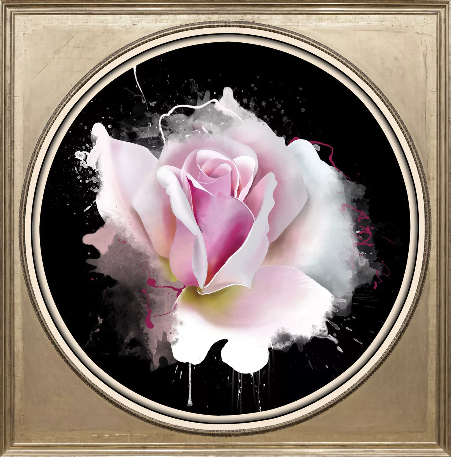 queence Acrylglasbild "Rose", Blumen-Blumenbilder-Kunst-Pflanzen-Pflanzenbi günstig online kaufen