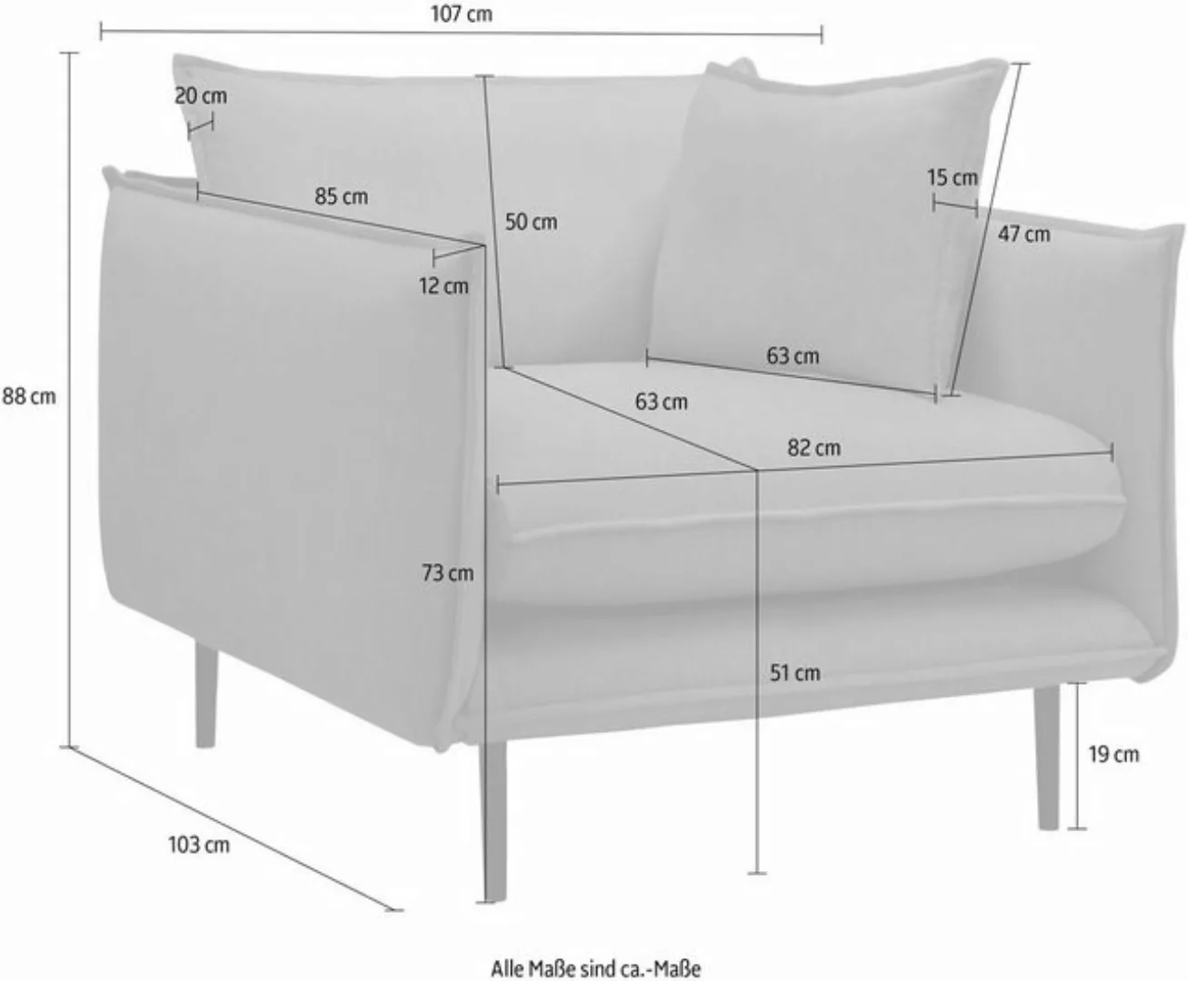 INOSIGN 1,5-Sitzer "Somba", mit dickem Keder und eleganter Optik günstig online kaufen