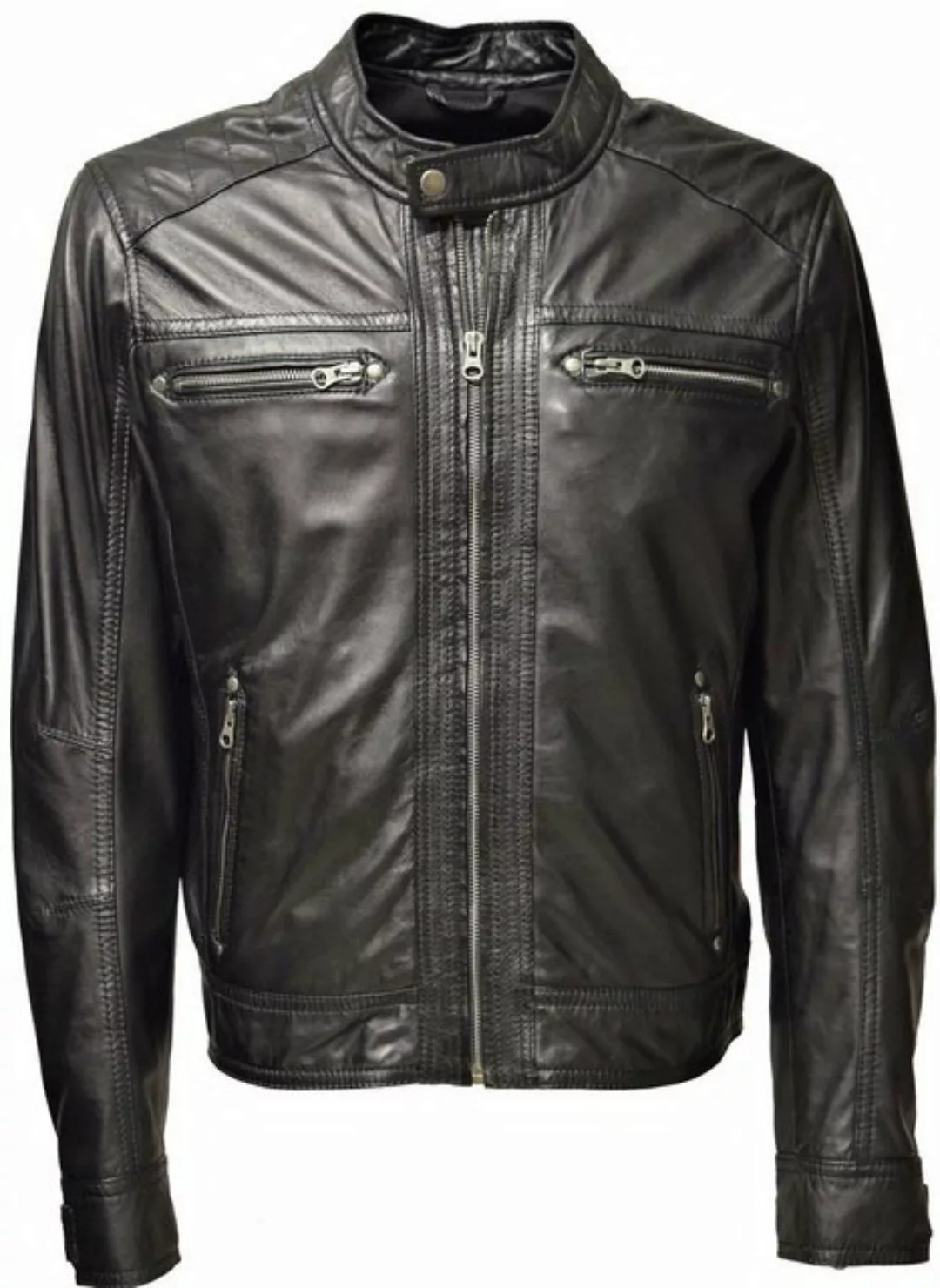 Zimmert Leather Lederjacke Franco washed Lammnappa, Cognac, Braun, Schwarz, günstig online kaufen