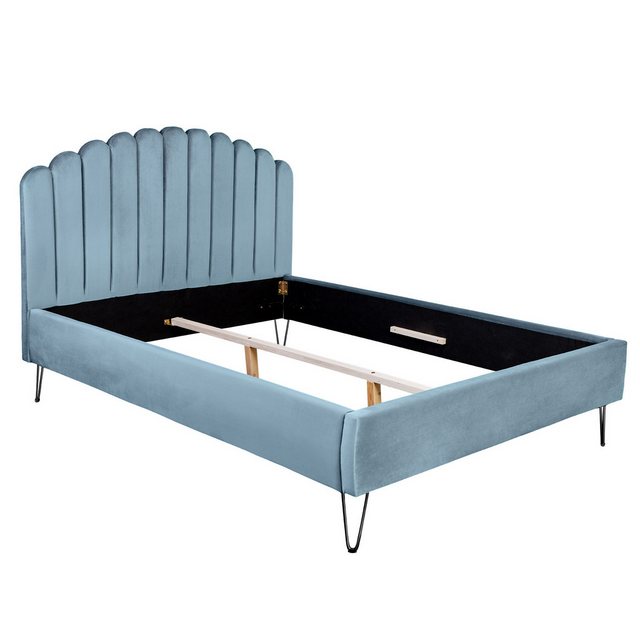 riess-ambiente Polsterbett PEARL 140x200cm aquamarin / schwarz (Einzelartik günstig online kaufen