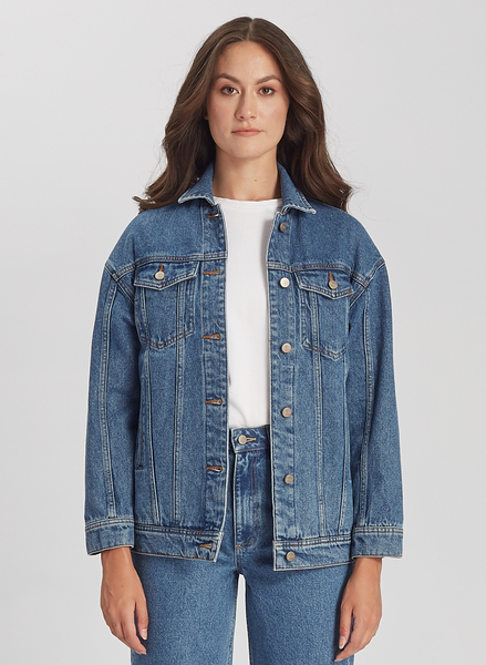 Rita - Oversize Denim Jeans Jacke günstig online kaufen