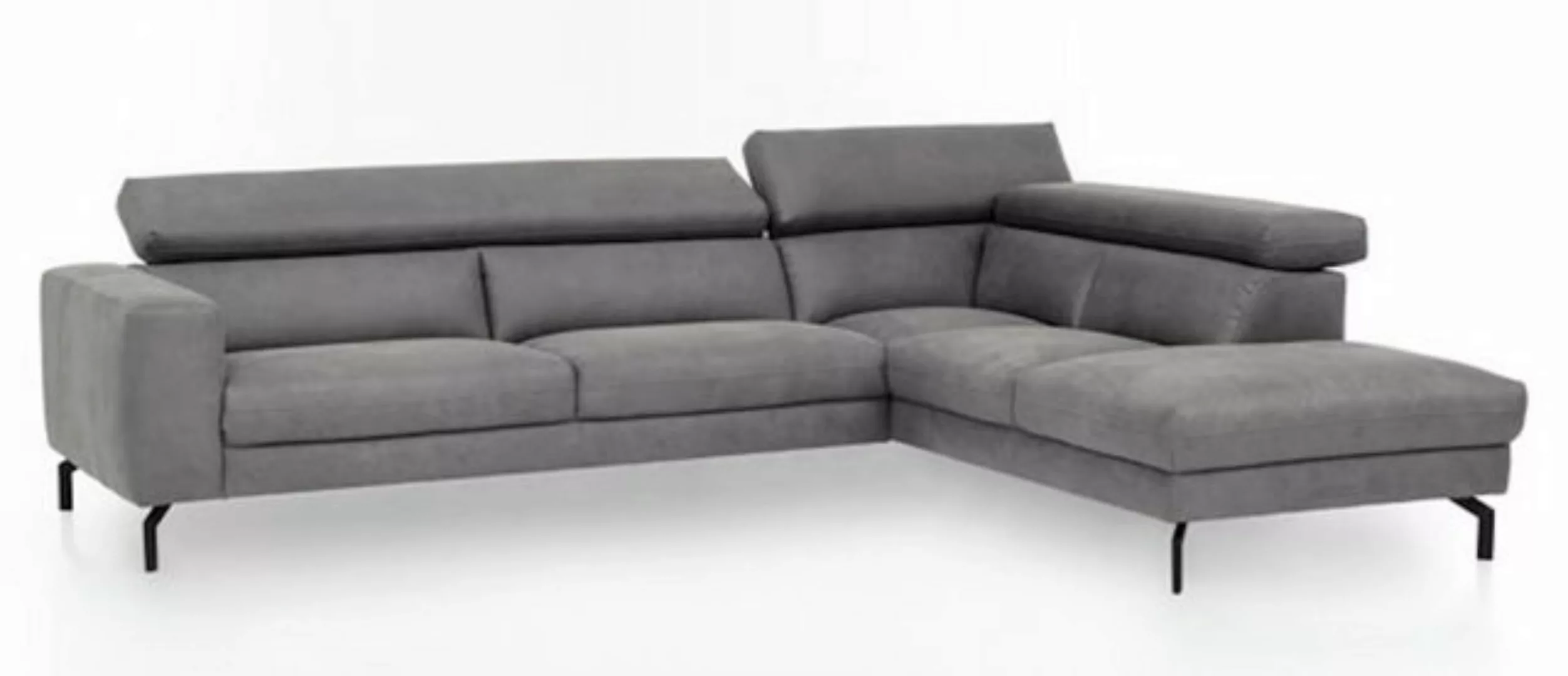 Feldmann-Wohnen Ecksofa Chenna, Chennai 1 Teile, 305x233x76-96cm grau Ottom günstig online kaufen