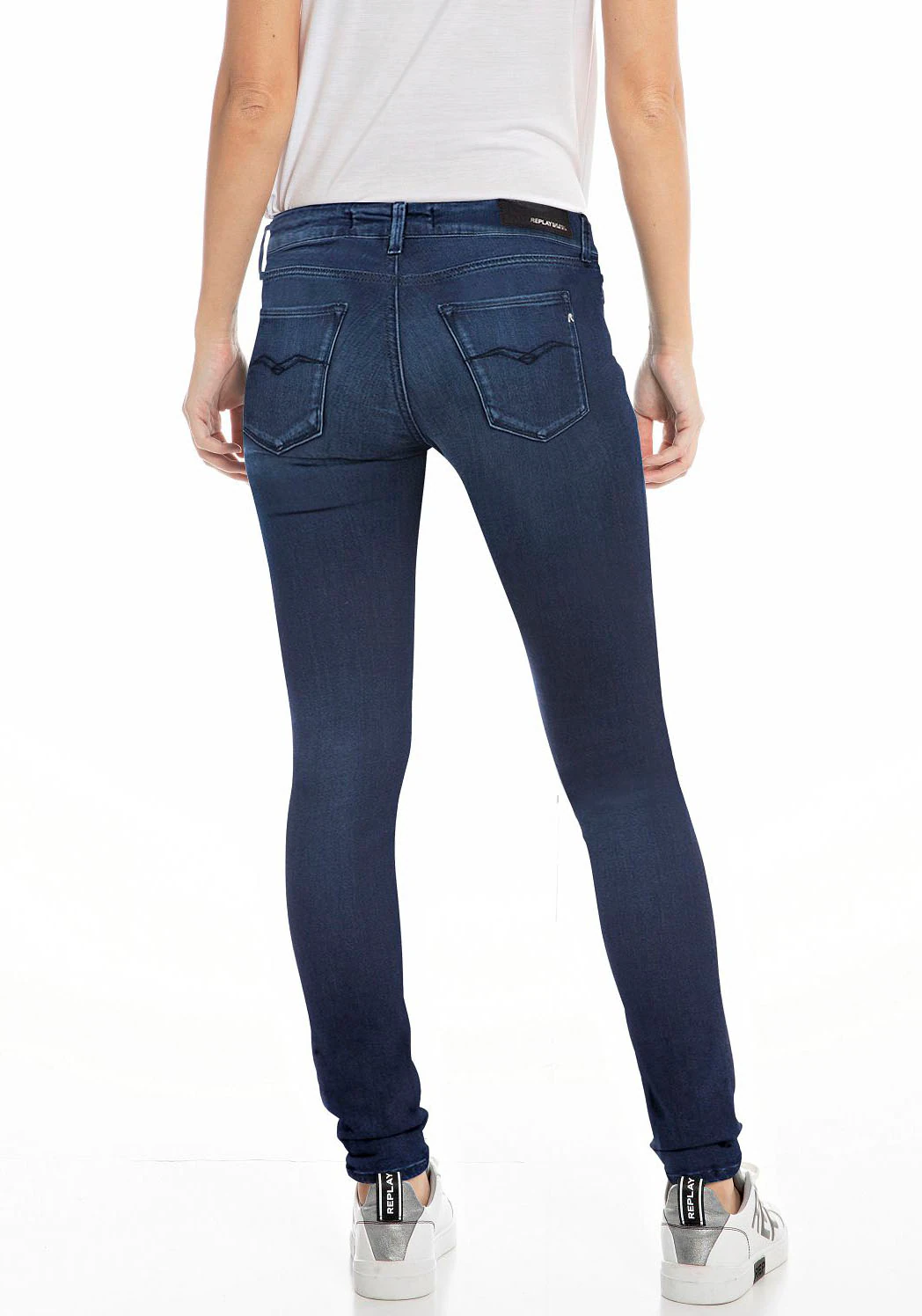 Replay Damen Jeans NEW LUZ - Skinny Fit - Blau - Medium Blue Denim günstig online kaufen