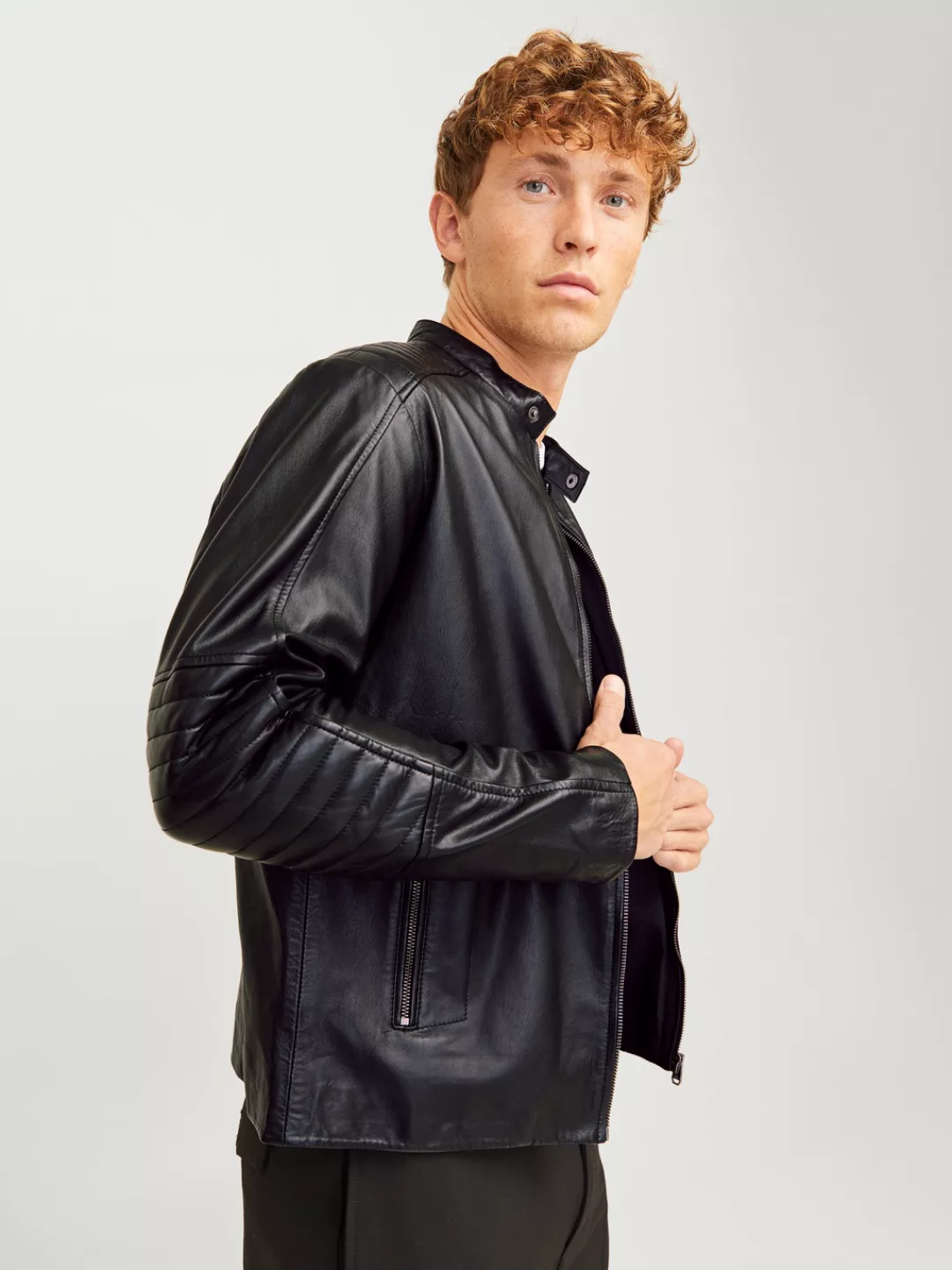 Jack & Jones Lederjacke "JJELIAM LAMB LEATHER JACKET NOOS", ohne Kapuze, mi günstig online kaufen