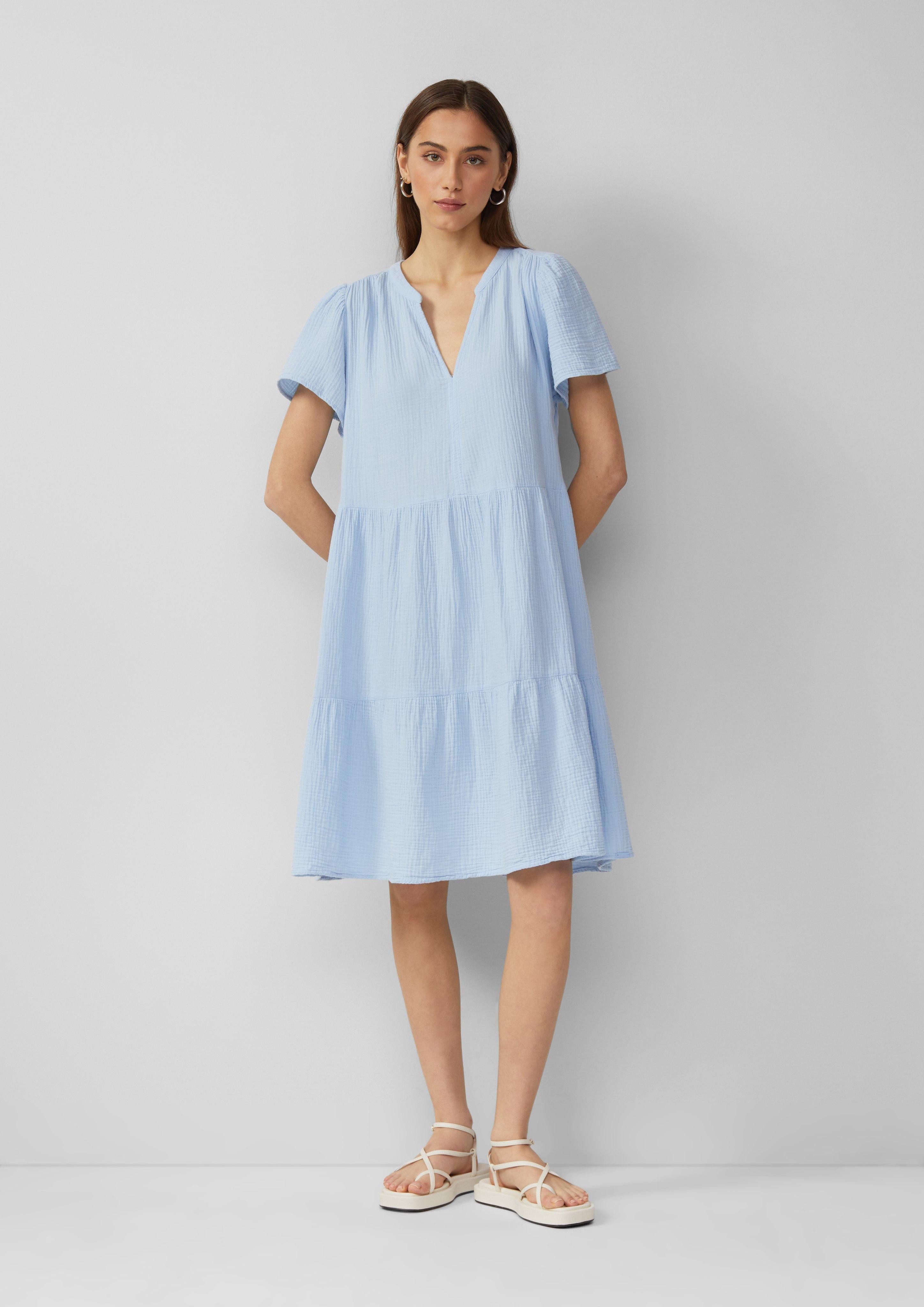 QS Volantkleid Sommerkleid aus reiner Baumwolle, günstig online kaufen