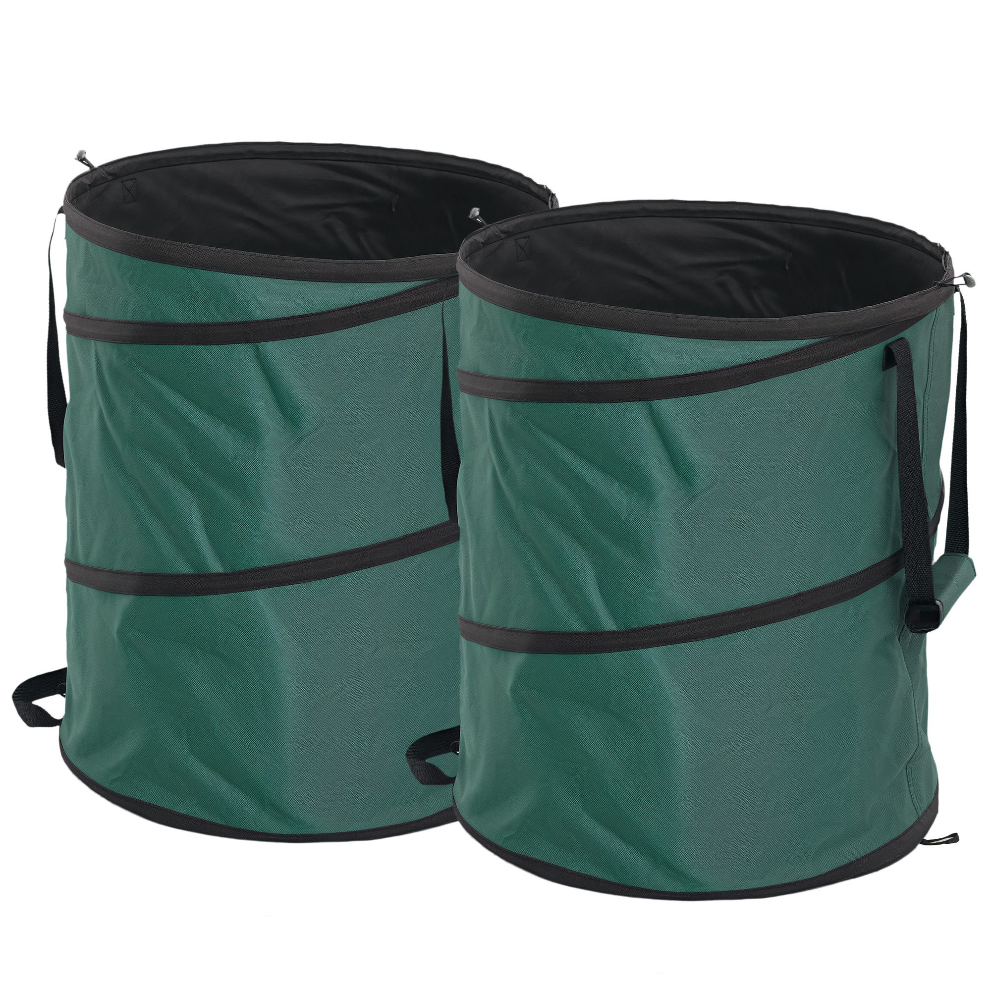 Outsunny Gartensack 2x160L wasserdicht Gartenabfallsack mit Reißverschlussd günstig online kaufen