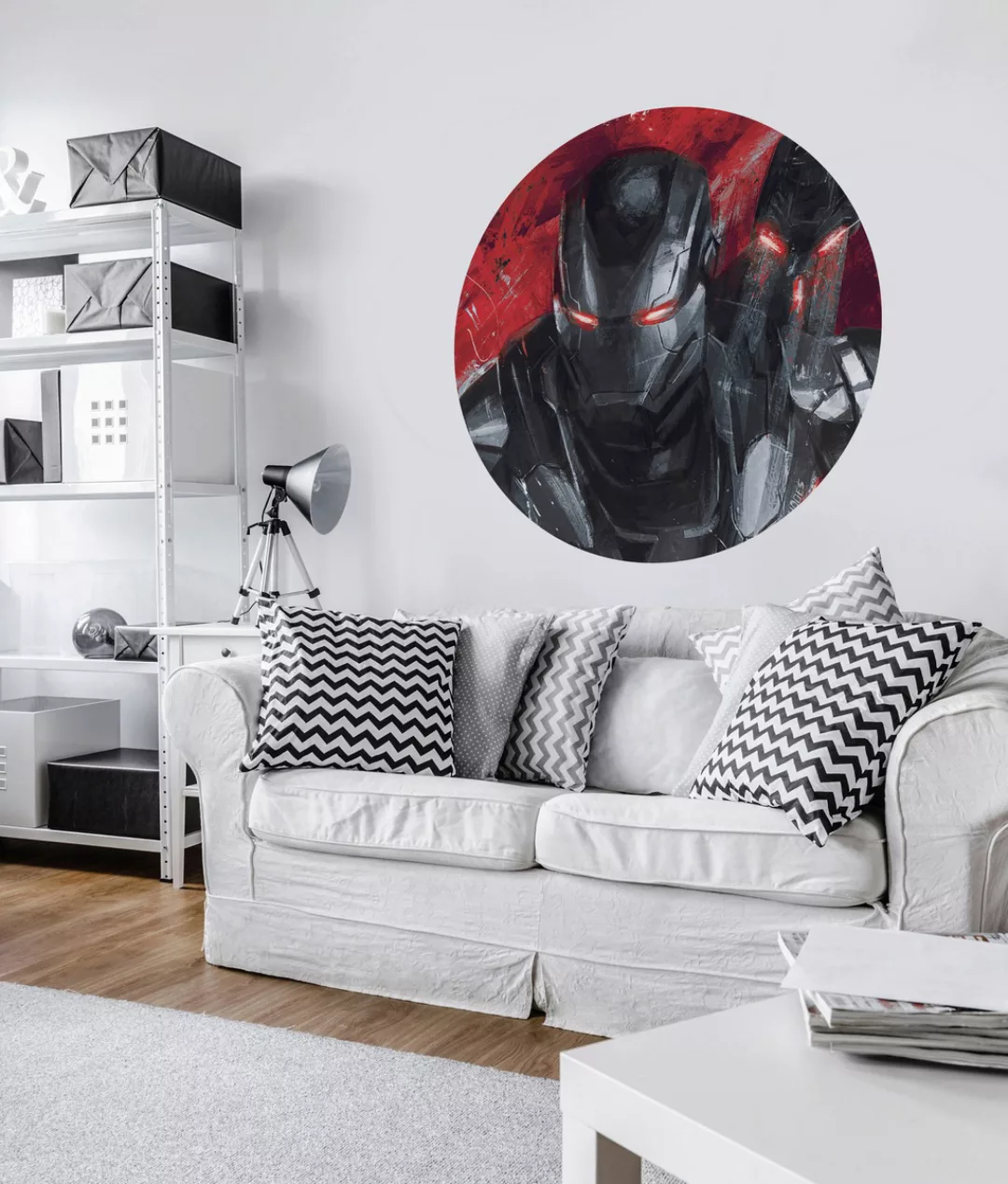 Komar Vliesfototapete Dot Avengers Painting War-Machine selbstklebend Ø 125 günstig online kaufen