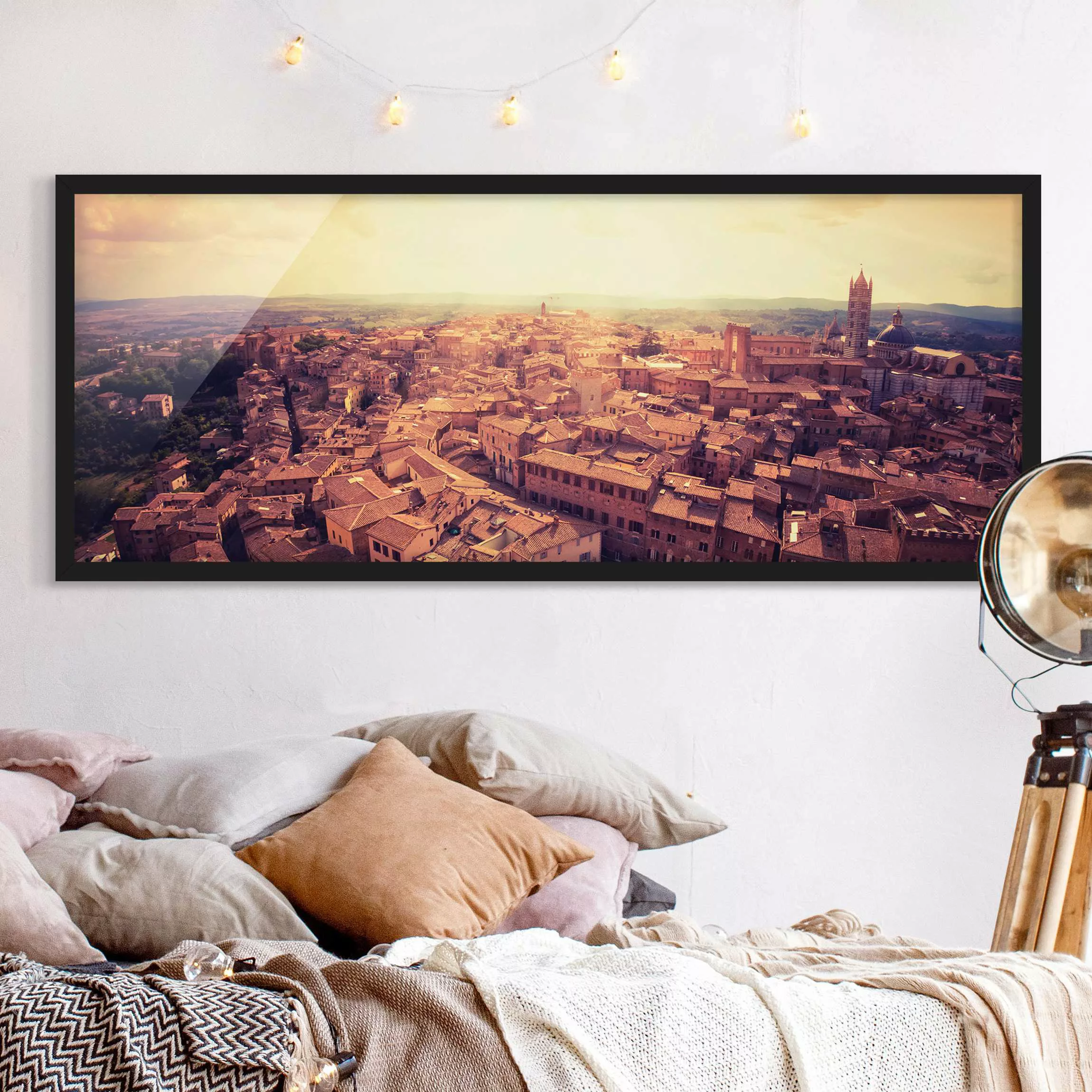 Bild mit Rahmen Architektur & Skyline - Panorama Good Morning Siena günstig online kaufen