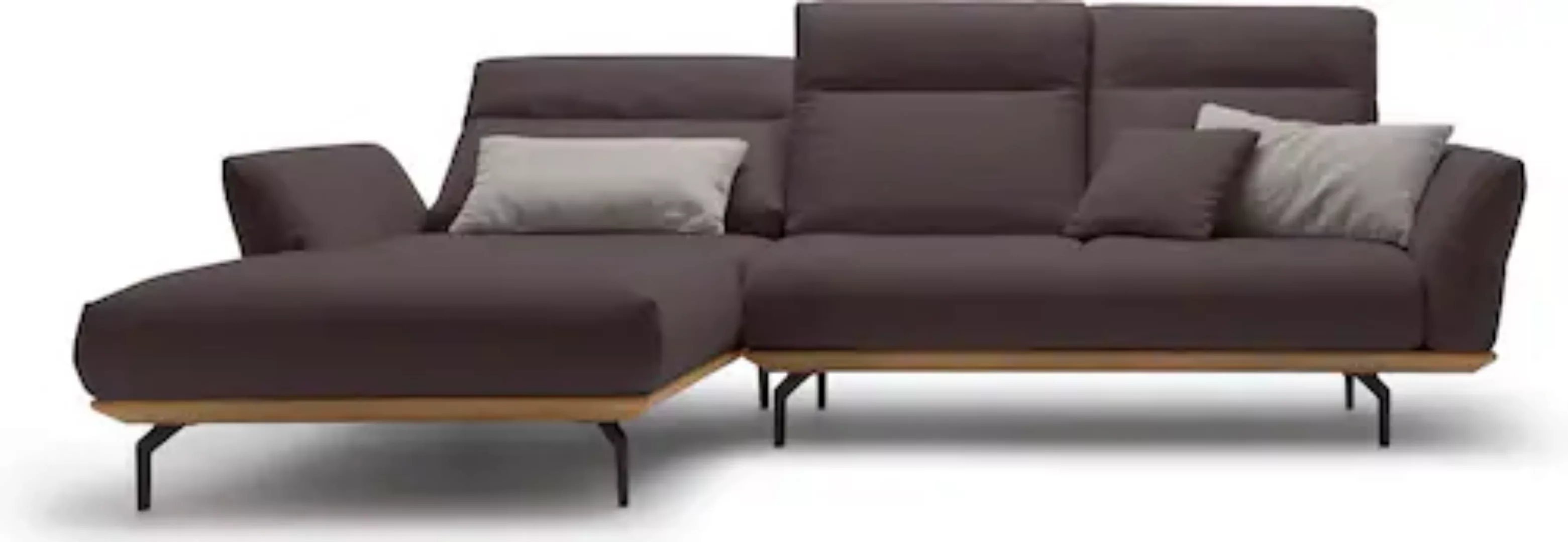 Creation BY ROLF BENZ Ecksofa "hs.460", Sockel in Nussbaum, Winkelfüße in U günstig online kaufen