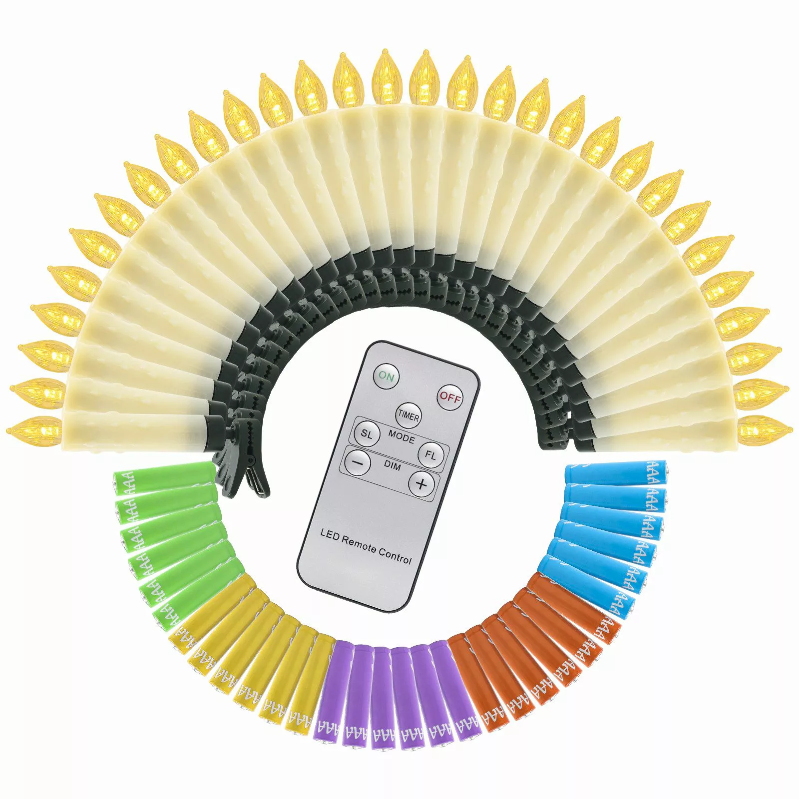 OZAVO LED-Kerze LZ20-40. mit Batterie Weihnachtsbaum günstig online kaufen