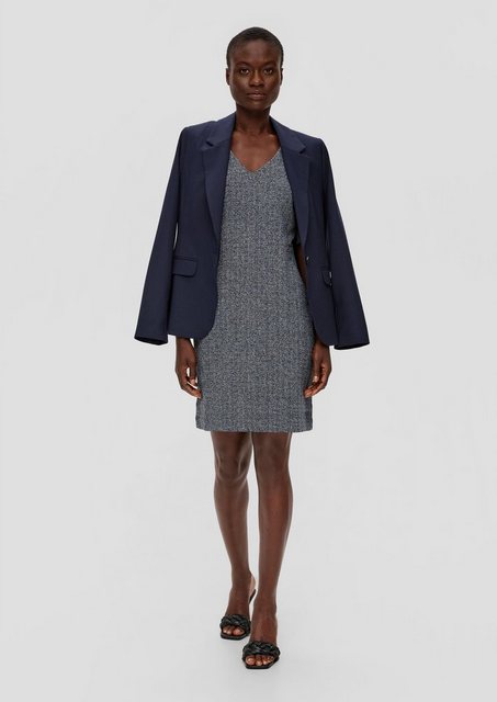s.Oliver BLACK LABEL Minikleid Interlockjersey-Kleid mit V-Ausschnitt günstig online kaufen