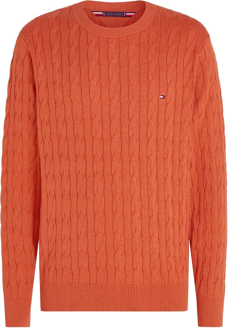 Tommy Hilfiger Pullover Cable Orange - Größe XXL günstig online kaufen