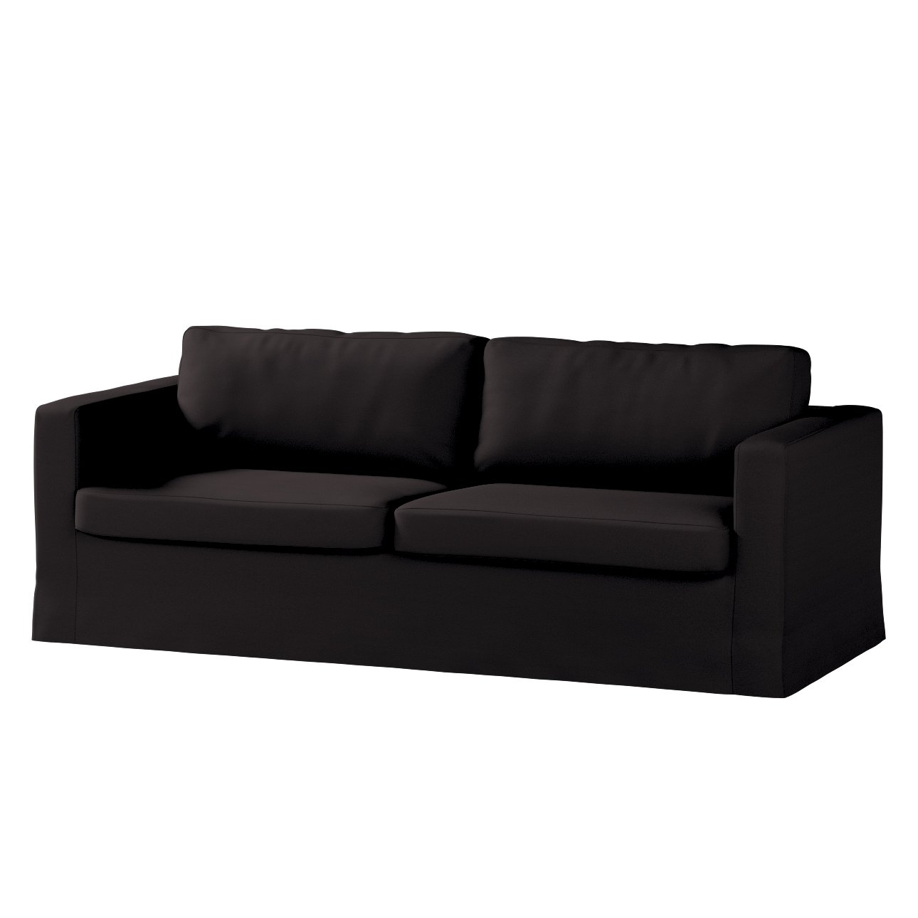 Bezug für Karlstad 3-Sitzer Sofa nicht ausklappbar, lang, schwarz, Bezug fü günstig online kaufen