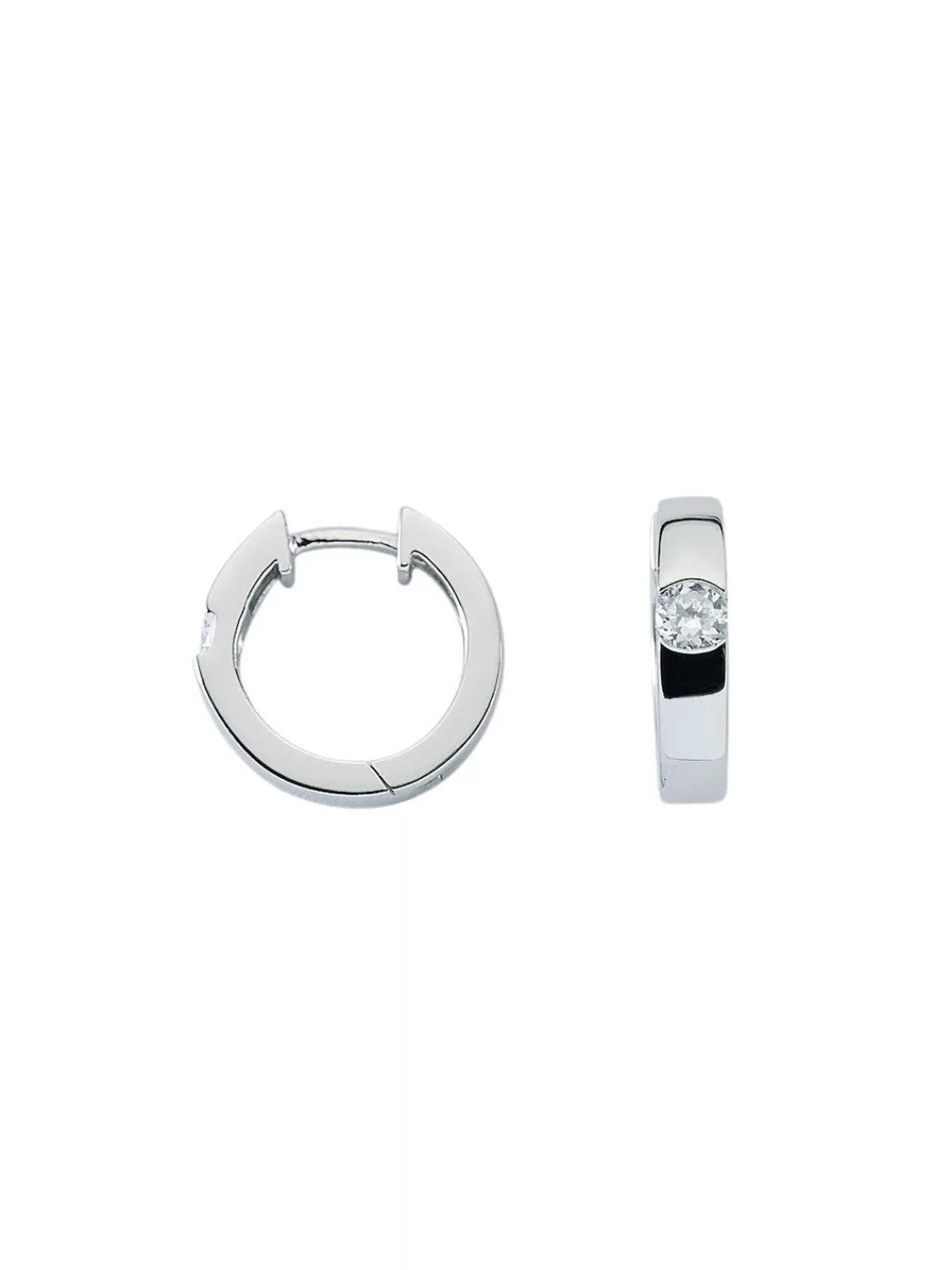 Adelia´s Paar Ohrhänger "925 Silber Ohrringe Creolen Ø 15,6 mm", mit Zirkon günstig online kaufen