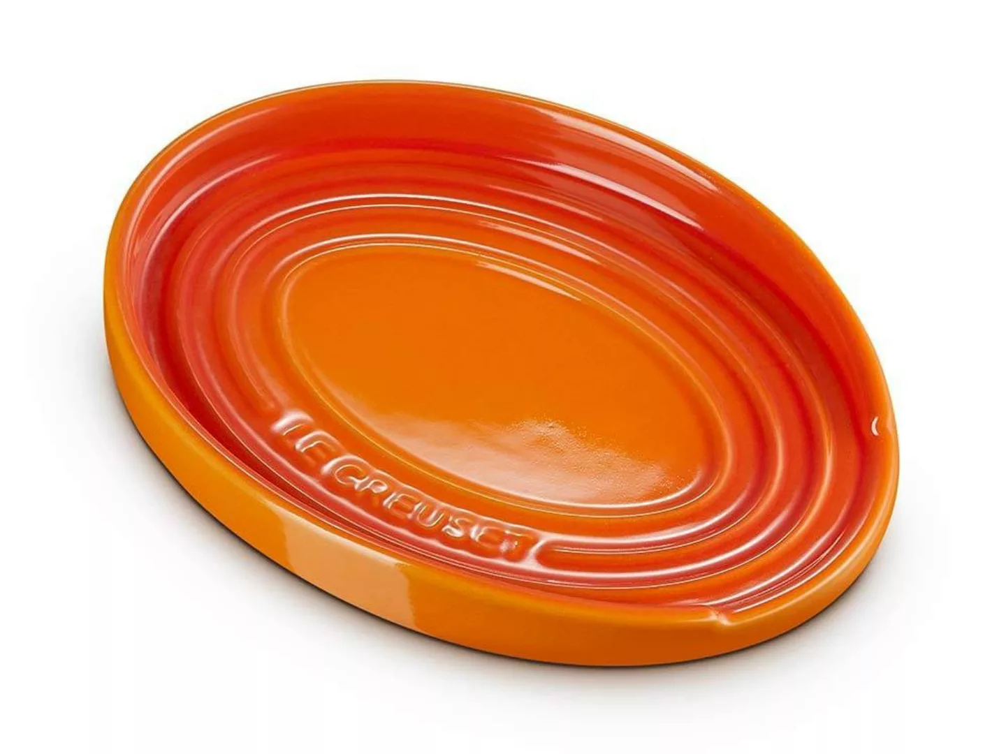 Le Creuset Kochlöffelablage Oval Kochlöffelhalter Steinzeug Ofenrot günstig online kaufen