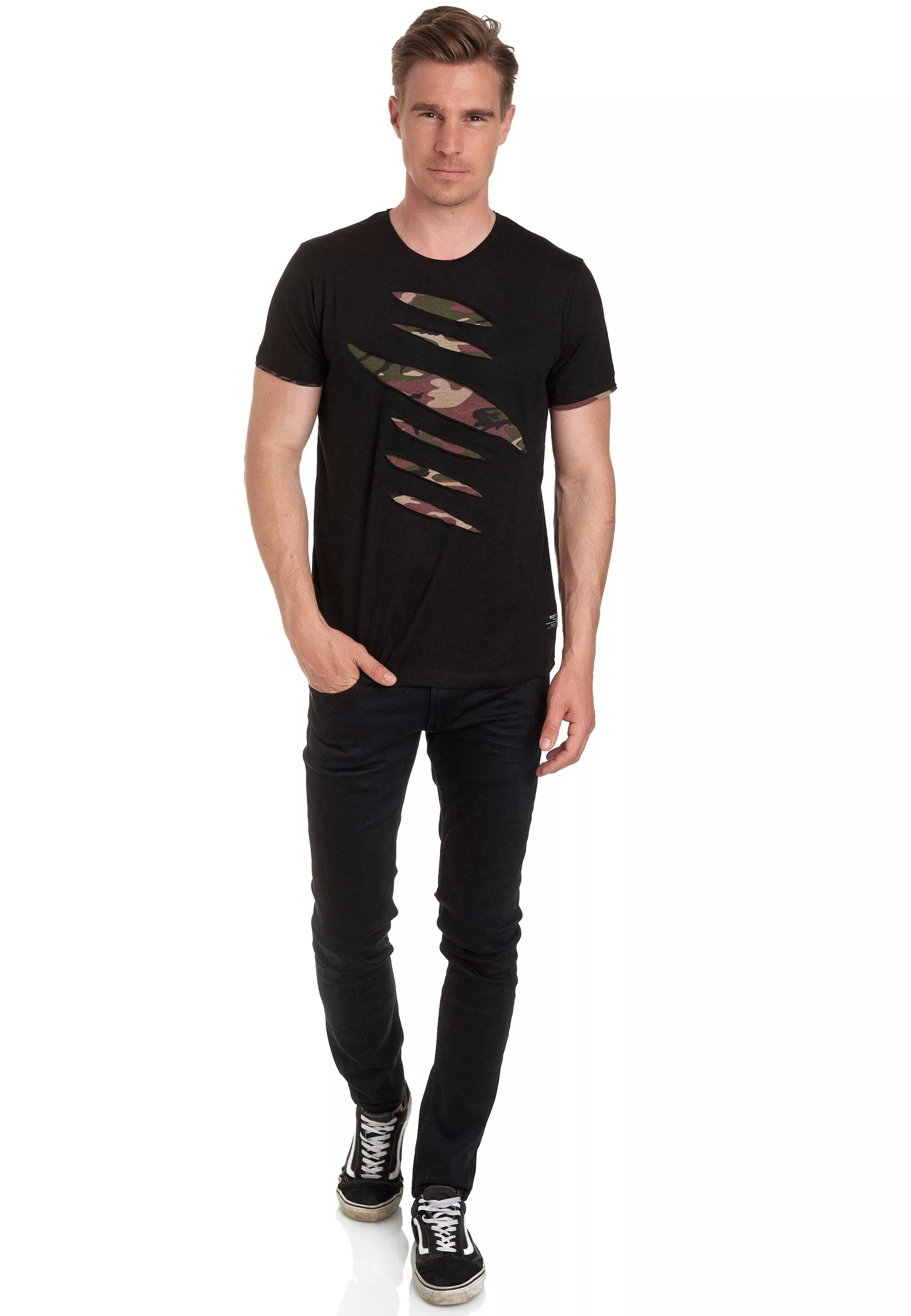 Rusty Neal T-Shirt mit coolen Cutouts günstig online kaufen