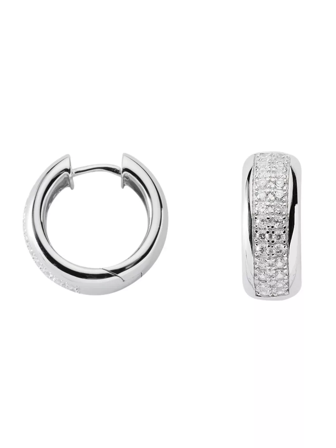Adelia´s Paar Ohrhänger "925 Silber Ohrringe Creolen Ø 19,2 mm", mit Zirkon günstig online kaufen