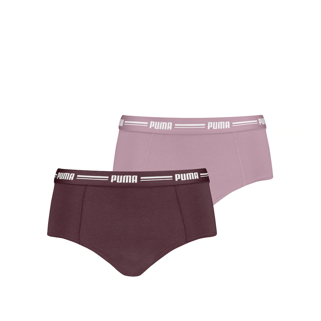 PUMA Panty "PUMA WOMEN MINI SHORT 2P PACK", (Packung, 2er Pack), mit markan günstig online kaufen