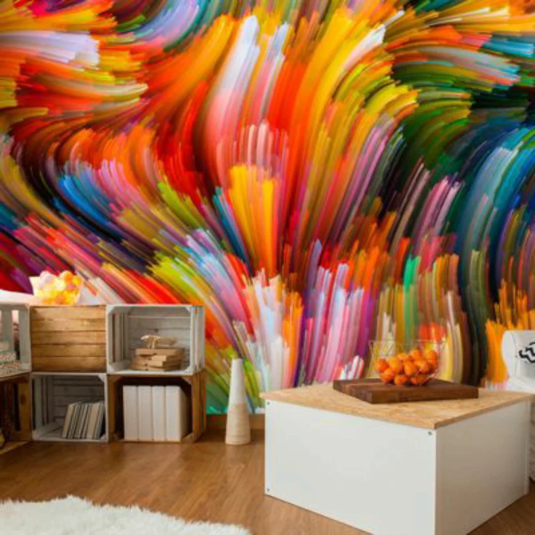 artgeist Fototapete Rainbow Waves mehrfarbig Gr. 350 x 245 günstig online kaufen