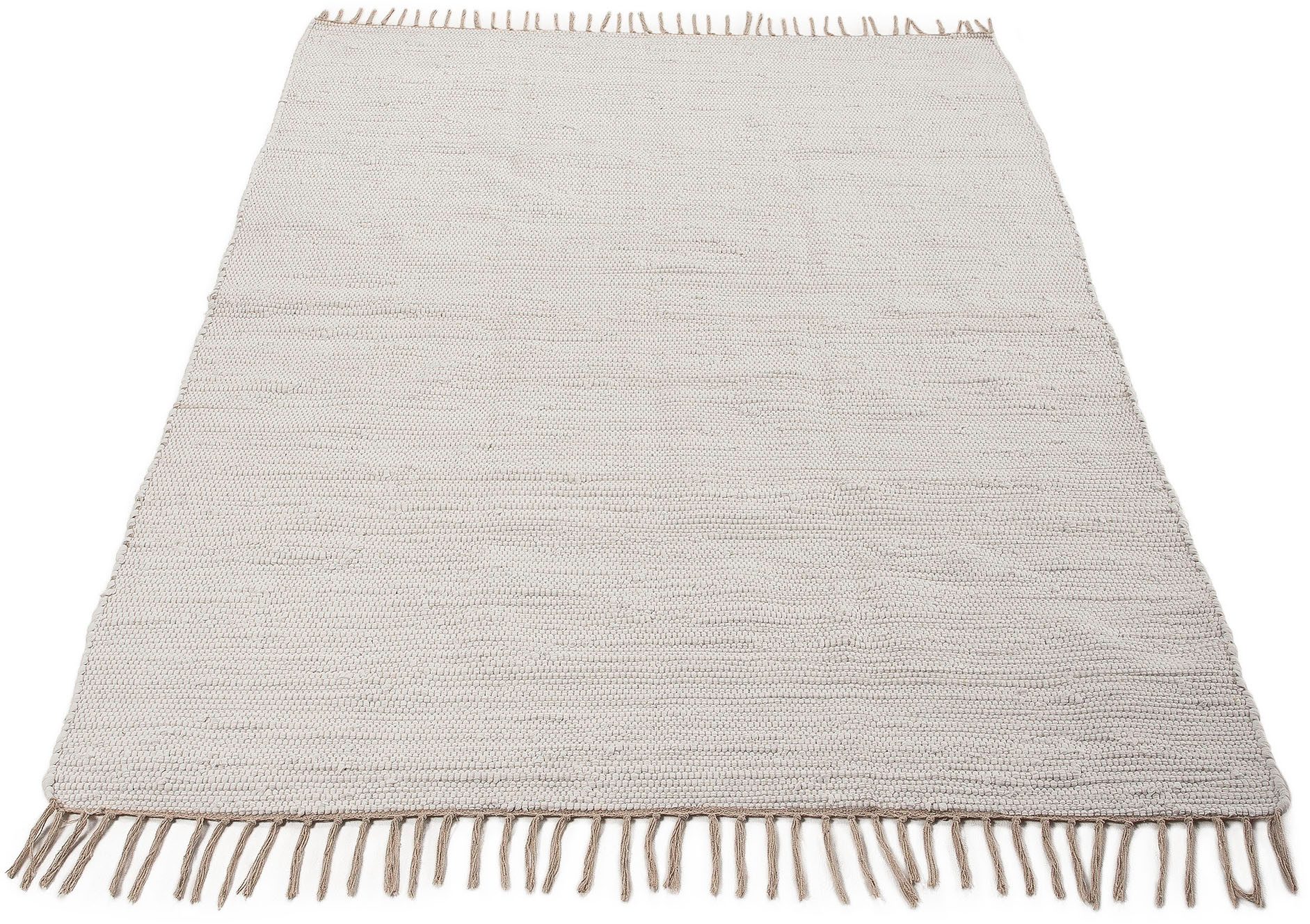 carpetfine Teppich »Kelim Chindi uni, auch als Läufer«, rechteckig, 5 mm Hö günstig online kaufen