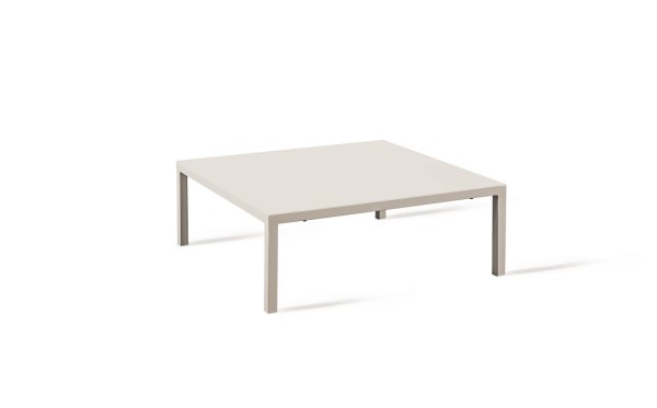 Niedriger Loungetisch Quatris 60x60x30 cm perlweiß günstig online kaufen