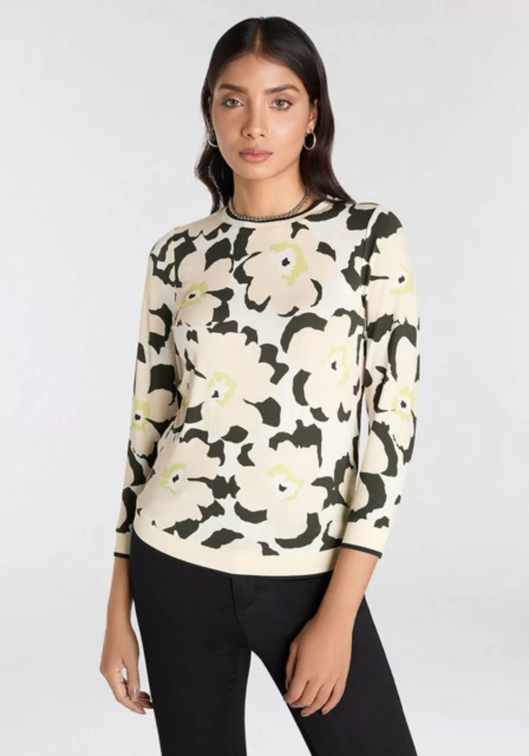 Laura Scott 3/4-Arm-Shirt mit stylischem Allover-Print - NEUE KOLLEKTION günstig online kaufen