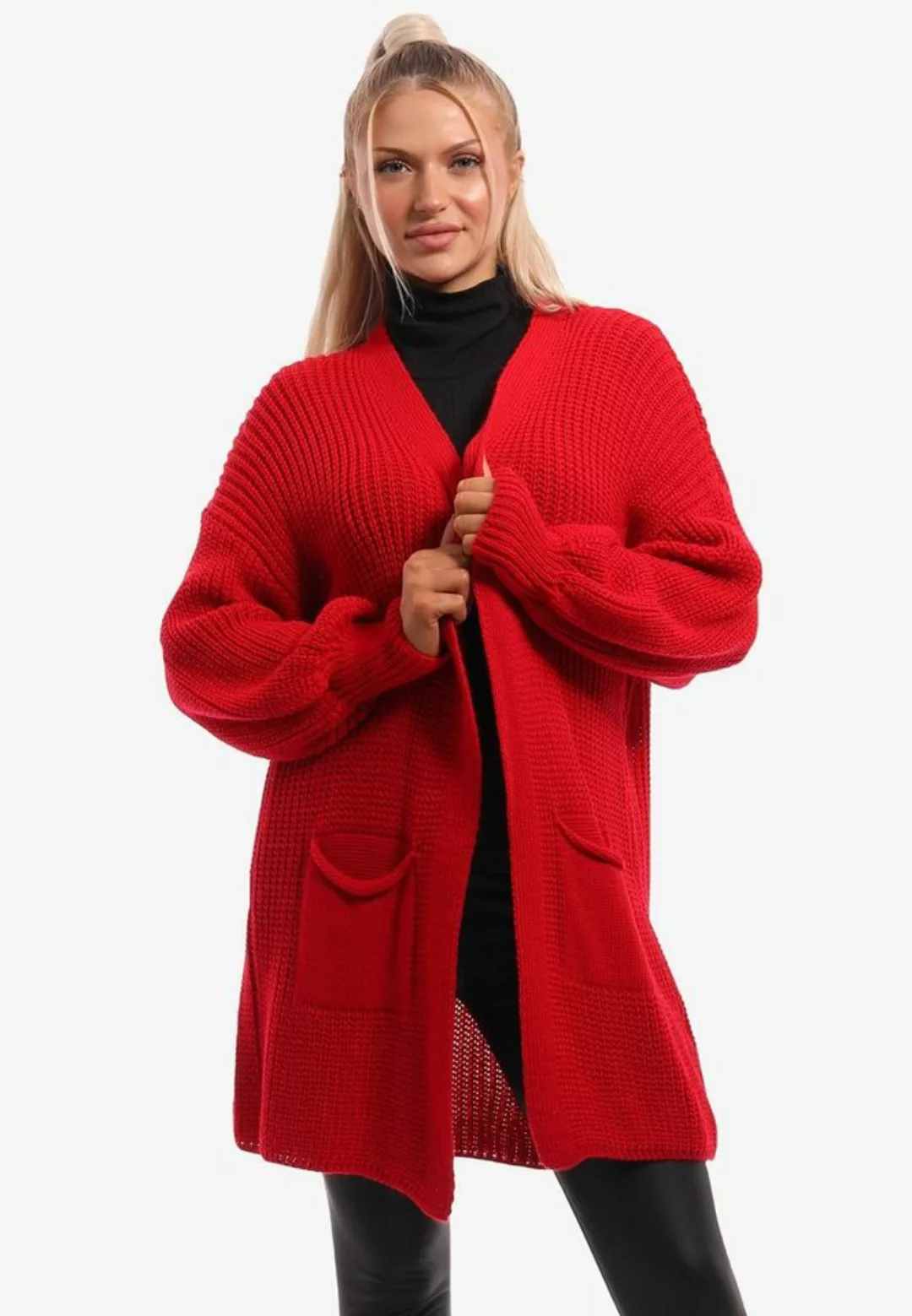 YC Fashion & Style Cardigan One Size Strick-Cardigan mit Taschen in Unifarb günstig online kaufen