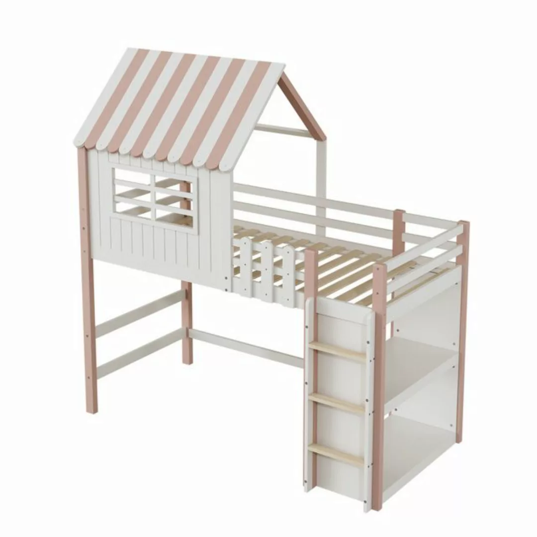 FUROKOY Kinderbett 90x200 cm Hochbett mit Dachform,Hausbett für Jungen und günstig online kaufen