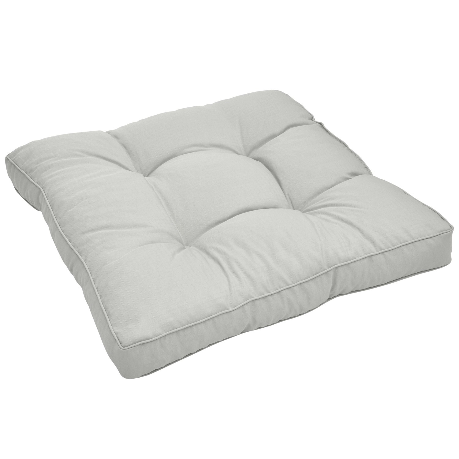 Beautissu Xluna Loungekissen Sitz 70x70x10cm Hellgrau günstig online kaufen