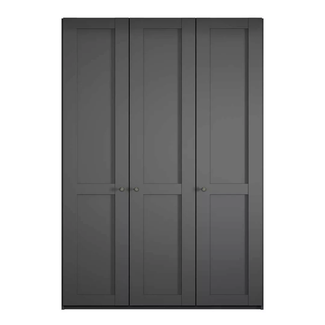Kleiderschrank 3 Türen in Dunkelgrau 150 cm breit - 216 cm hoch günstig online kaufen