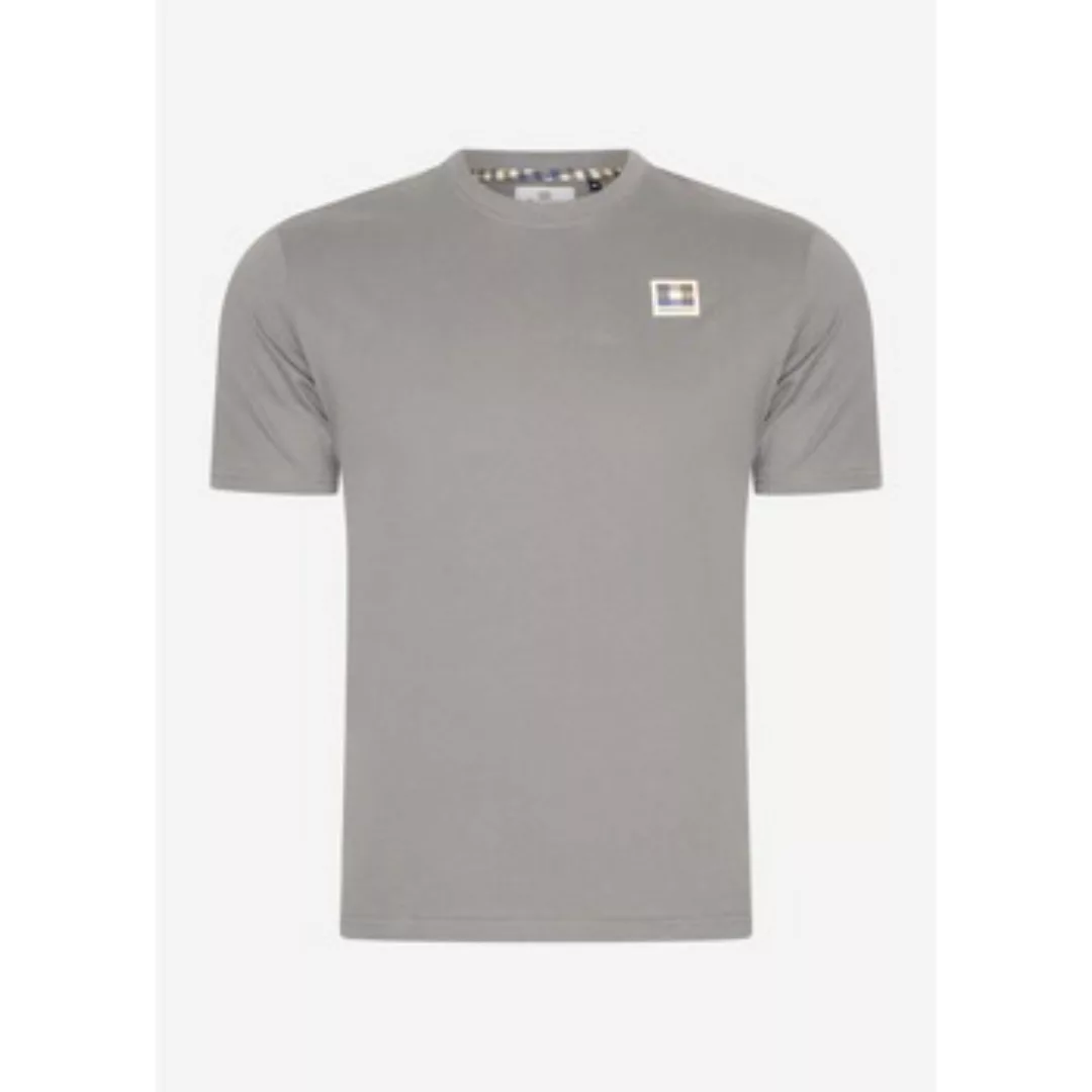 Aquascutum  T-Shirts & Poloshirts Active club check patch t-shirt - charcoa günstig online kaufen