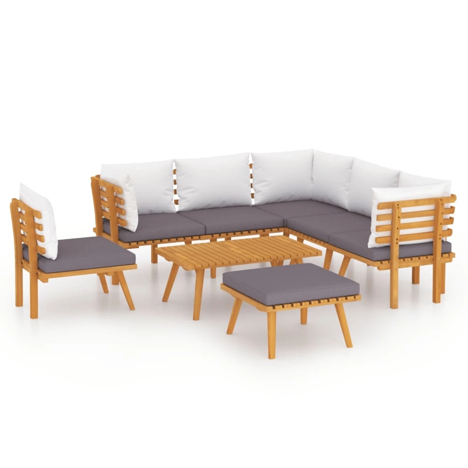 vidaXL 8-tlg Garten-Lounge-Set mit Kissen Massivholz Akazie Modell 8 günstig online kaufen