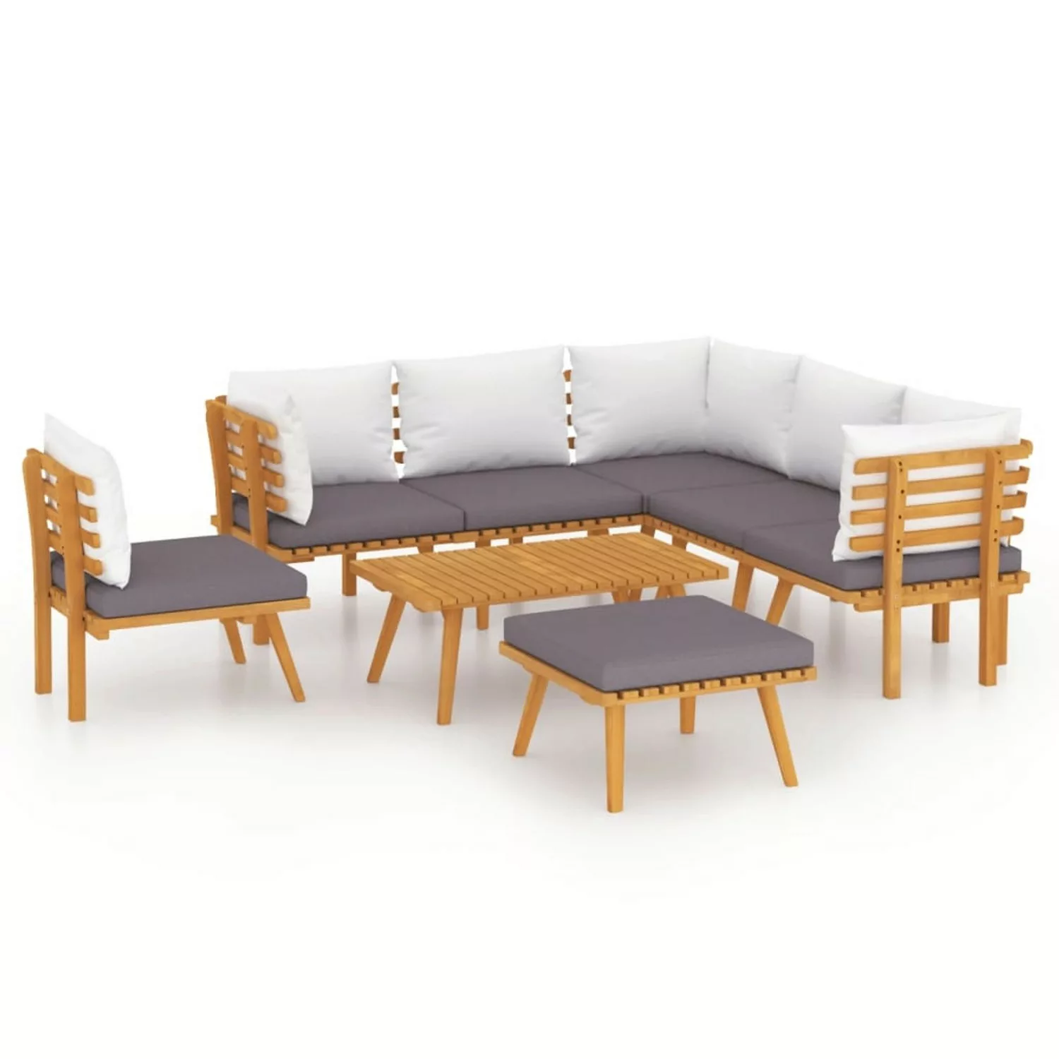 vidaXL 8-tlg Garten-Lounge-Set mit Kissen Massivholz Akazie Modell 8 günstig online kaufen