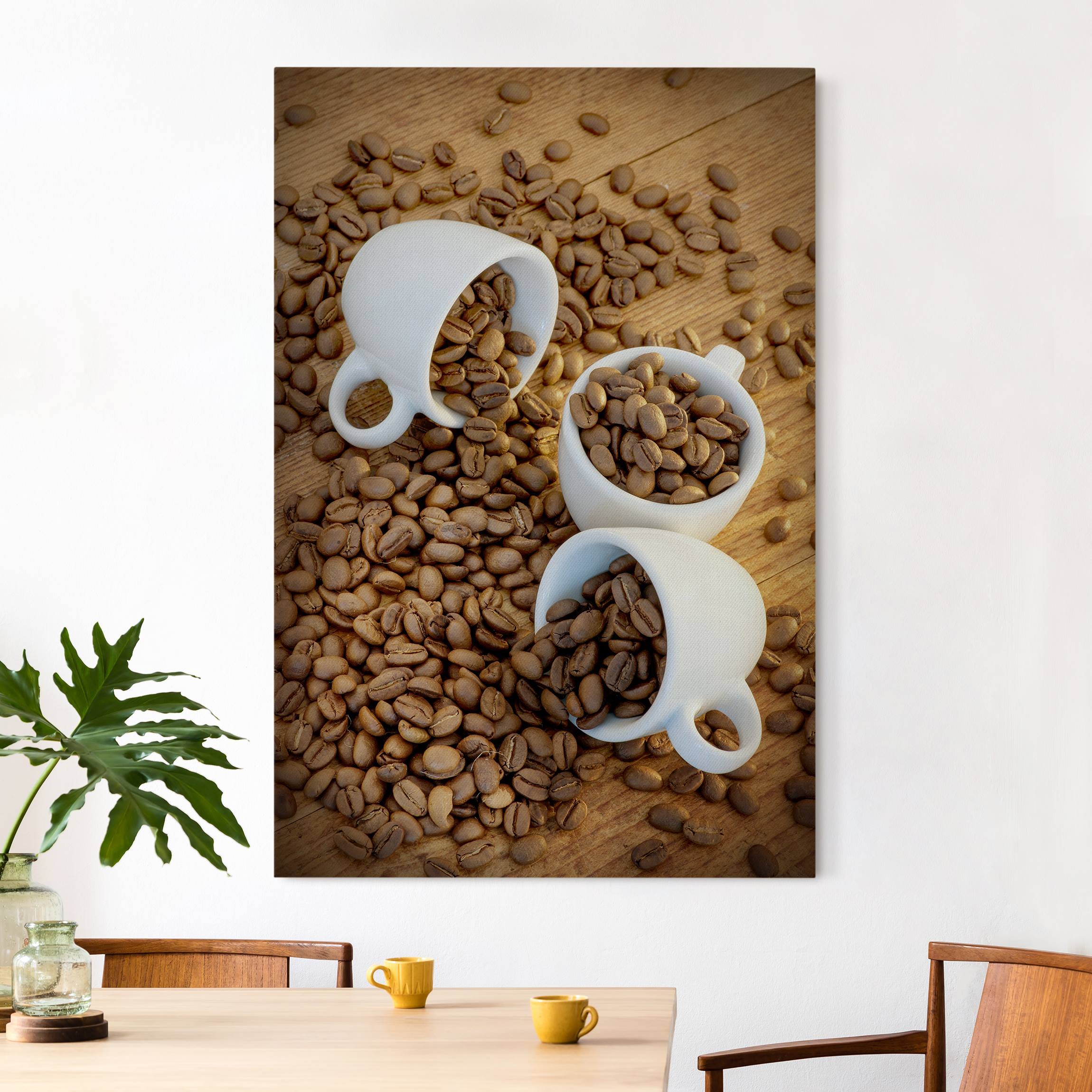 Akustikbild 3 Espressotassen mit Kaffeebohnen I günstig online kaufen