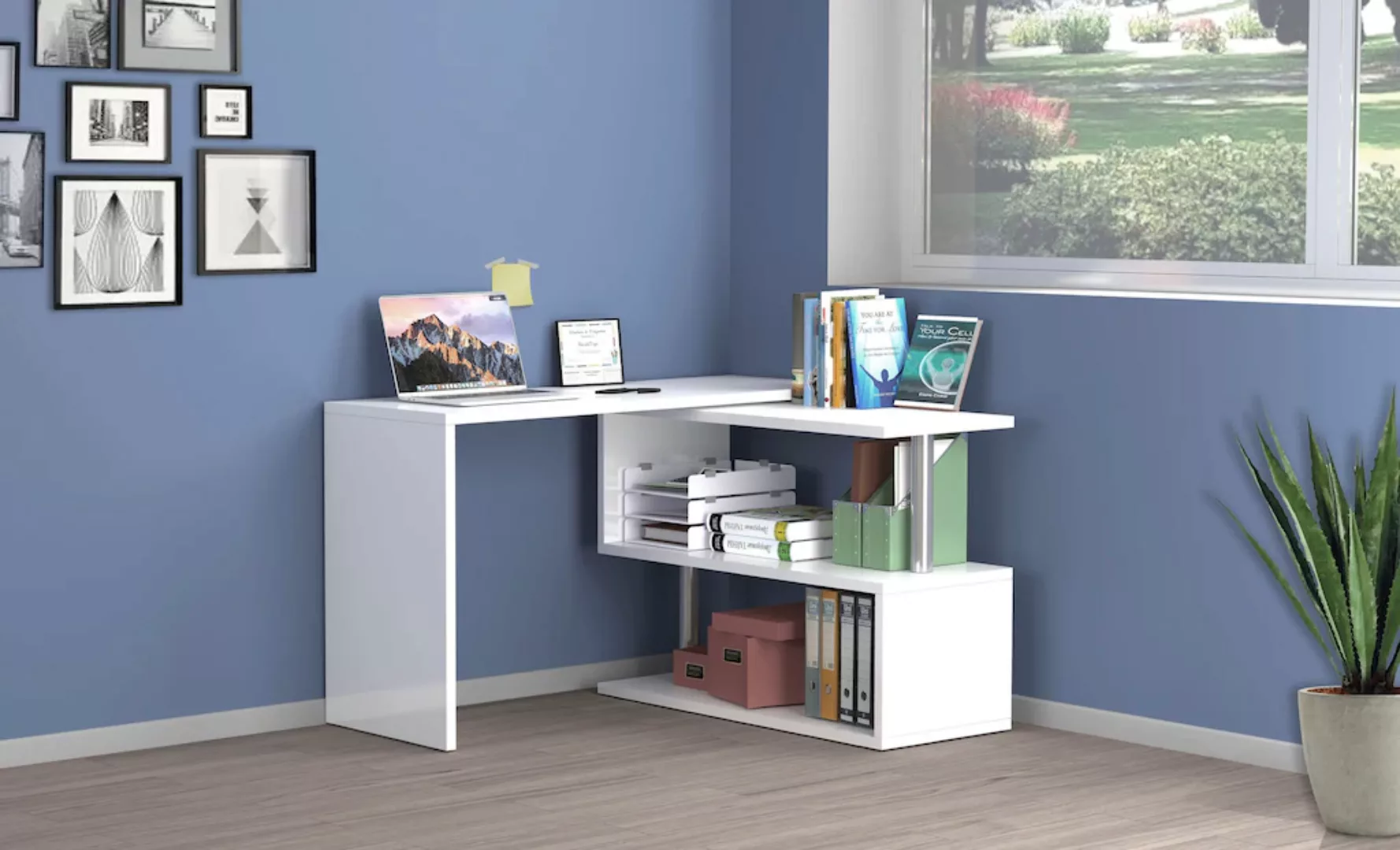 INOSIGN Schreibtisch »Volta«, multifunktional aufbaubar, Winkelschreibtisch günstig online kaufen