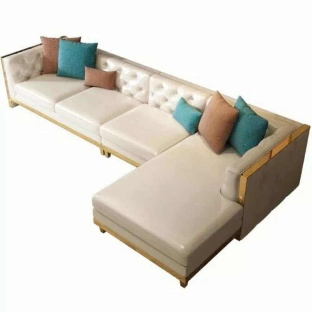 JVmoebel Ecksofa, Luxus Design Eck Sofa Couch Polster Sitz Leder Garnitur W günstig online kaufen