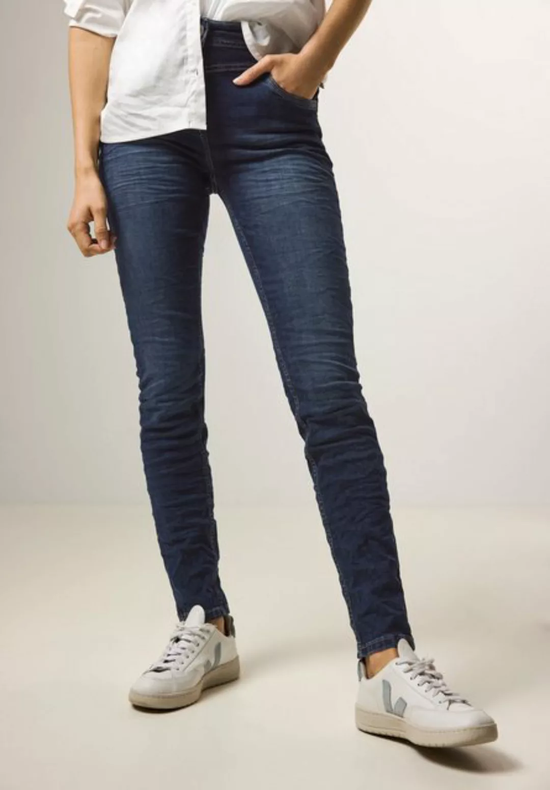 Cecil Slim-fit-Jeans in blauer Waschung günstig online kaufen