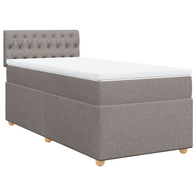 vidaXL Bett Boxspringbett mit Matratze Taupe 90x200 cm Stoff günstig online kaufen