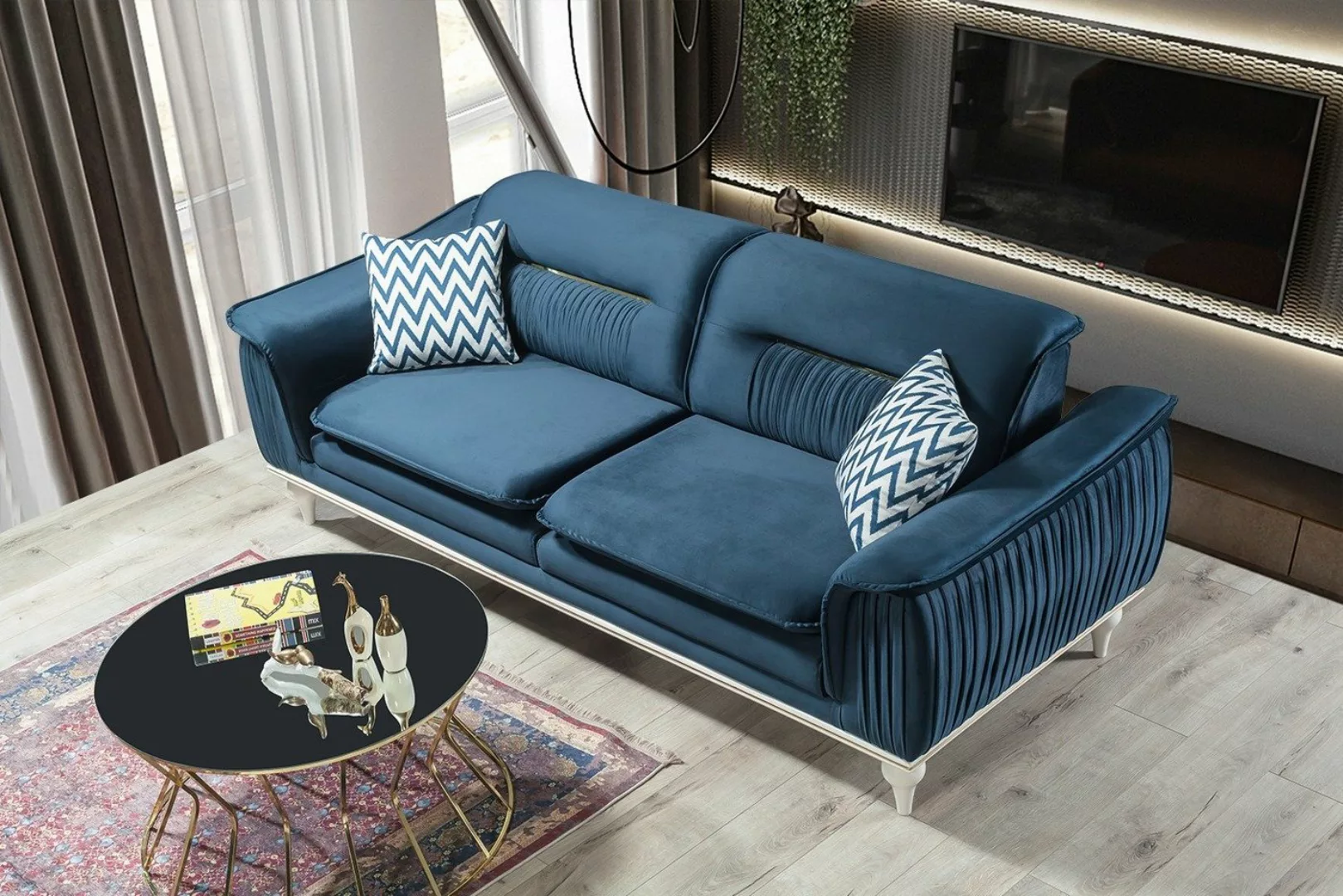 Villa Möbel Sofa Cello, 1 Stk. 3-Sitzer, Quality Made in Turkey, Luxus-Micr günstig online kaufen