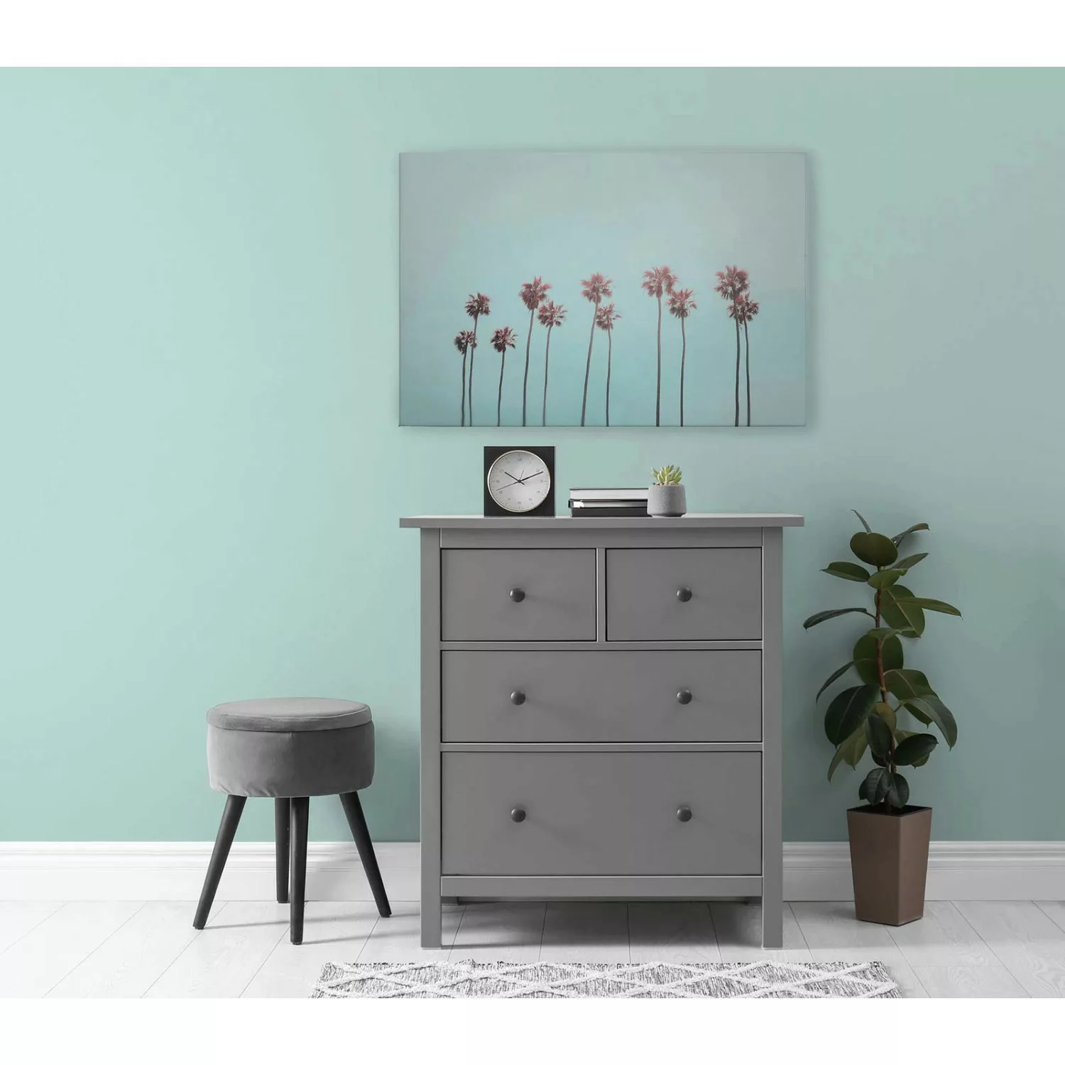 Bricoflor Schlafzimmer Und Badezimmer Bild Mit Palmen An Strand Deko Wandbi günstig online kaufen