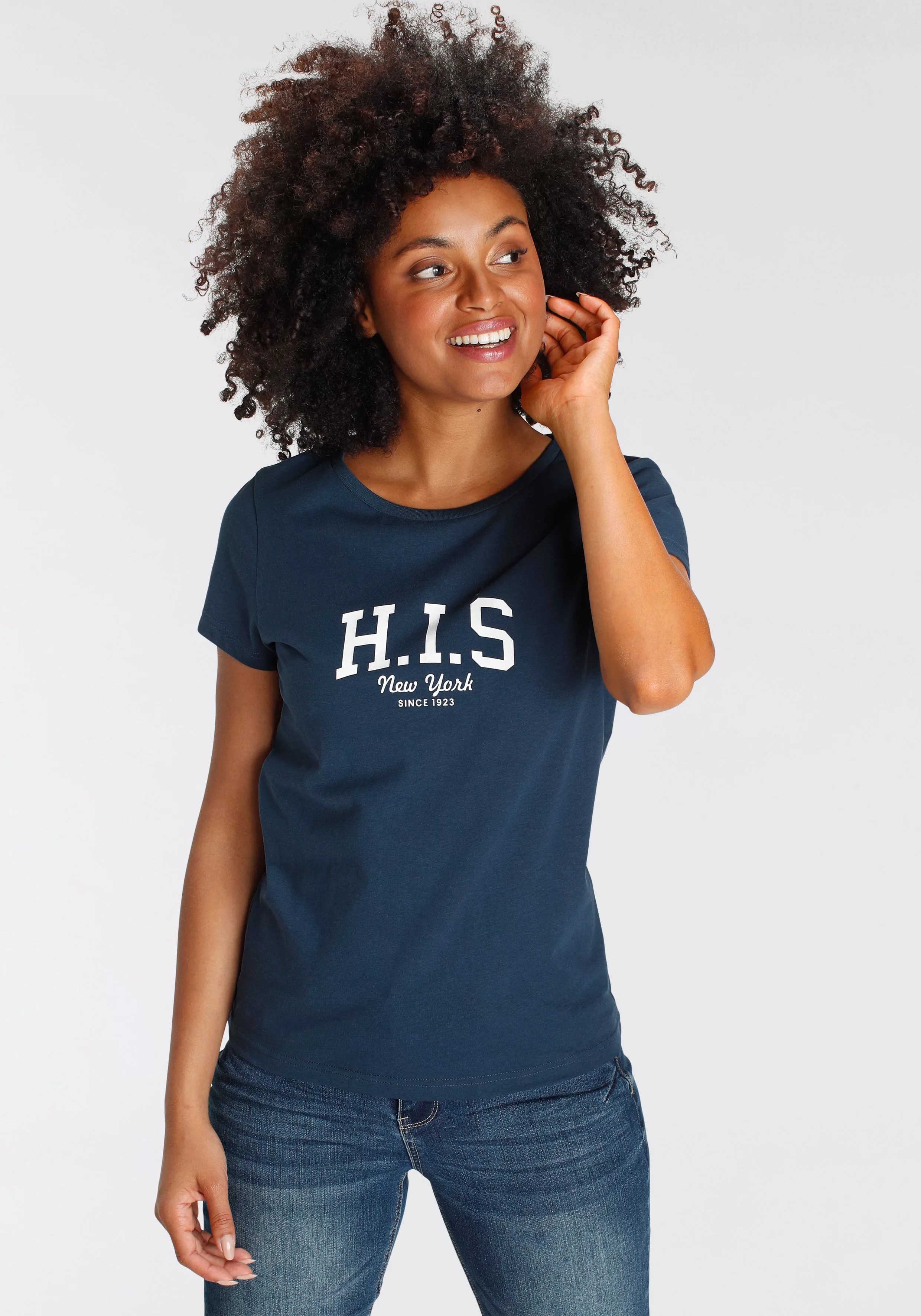 H.I.S T-Shirt mit Logo-Print vorne günstig online kaufen