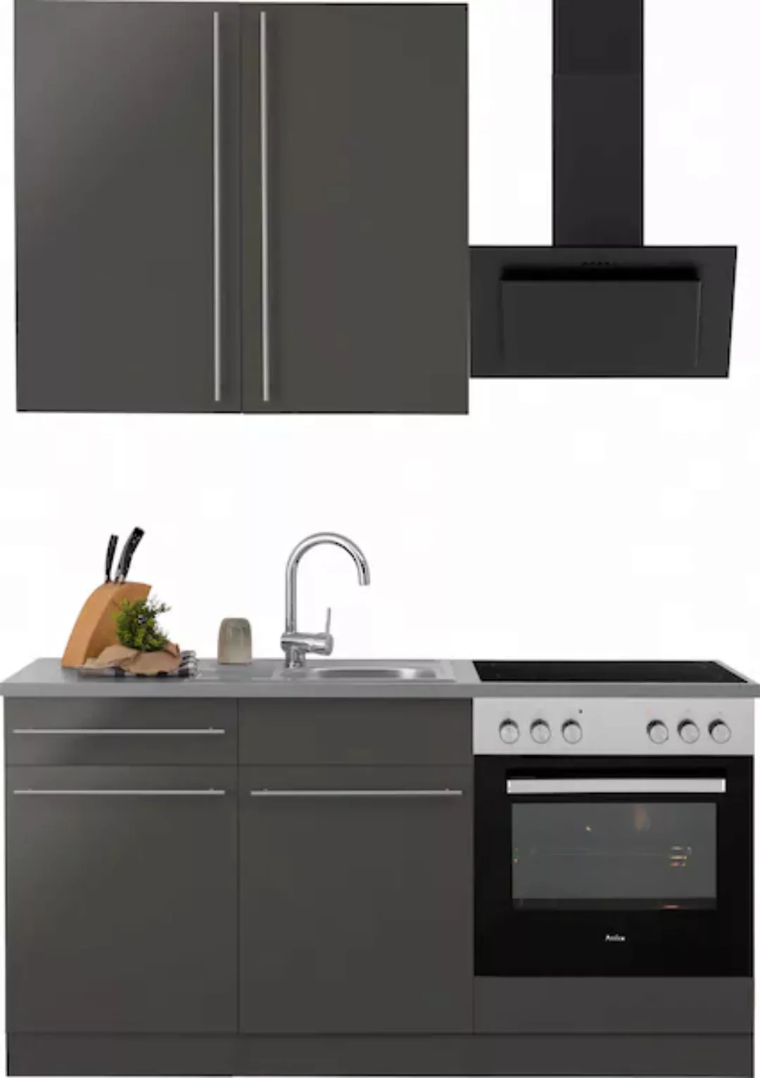 wiho Küchen Küchenzeile »Chicago«, wahlweise mit E-Geräten, Breite 160 cm günstig online kaufen