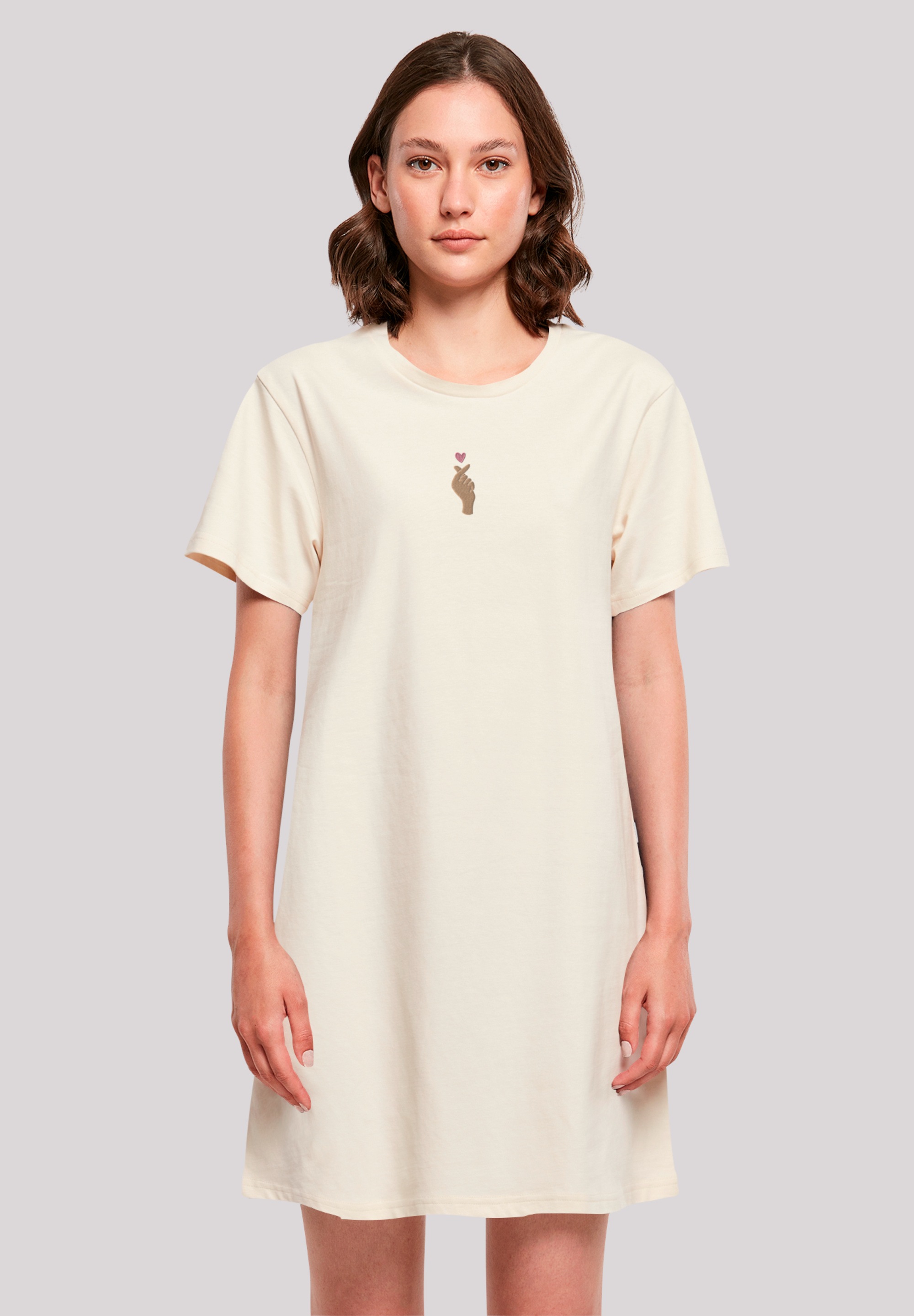 F4NT4STIC Shirtkleid "Finger Heart Bestickt", Premium Qualität günstig online kaufen