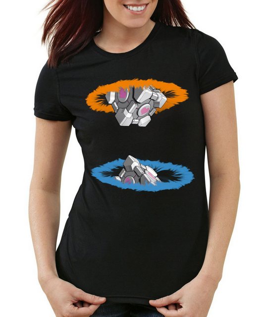 style3 T-Shirt Companion Cube Gamer Portal Portale Chell Begleiter Würfel g günstig online kaufen