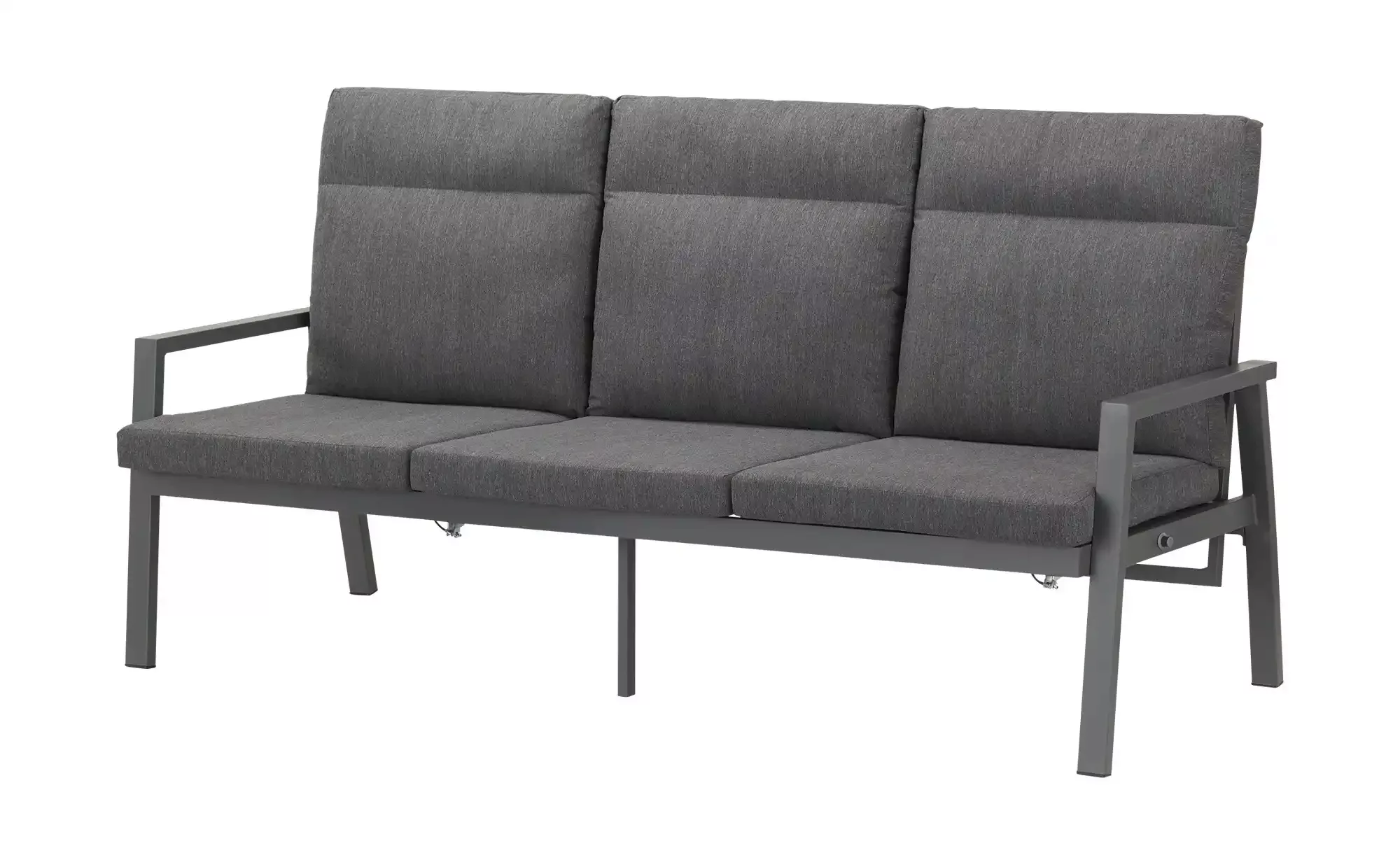Gartensofa 3 - Sitzer mit verstellbarer Rückenlehne Bristol ¦ grau ¦ Maße ( günstig online kaufen