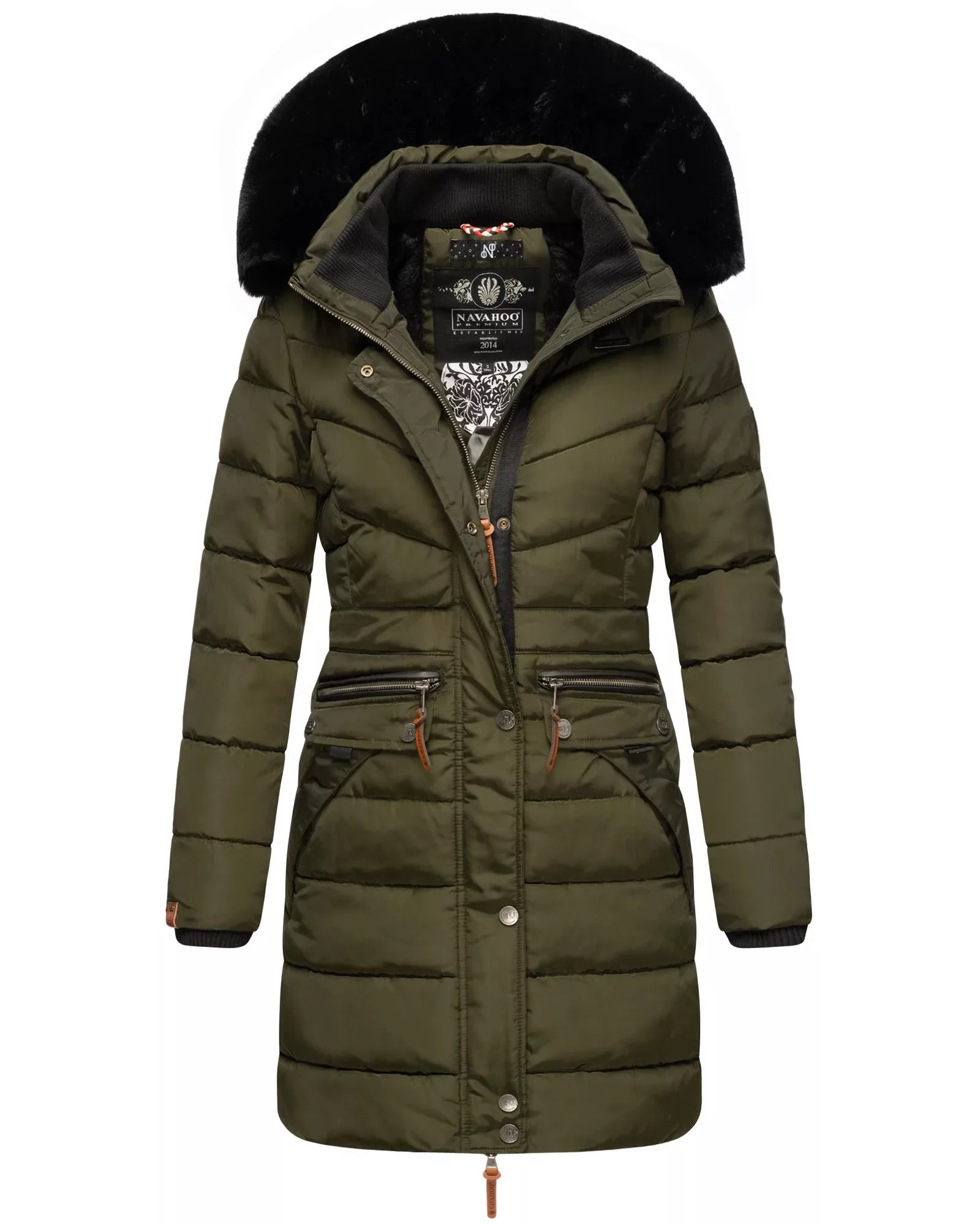 Navahoo Steppmantel "Paula", stylischer Winter Parka m. edlem Fellimitat günstig online kaufen