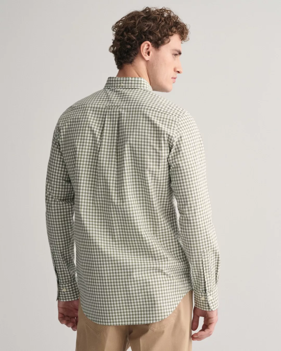 Gant Langarmhemd REG POPLIN GINGHAM SHIRT mit Logostickerei auf der Brust günstig online kaufen