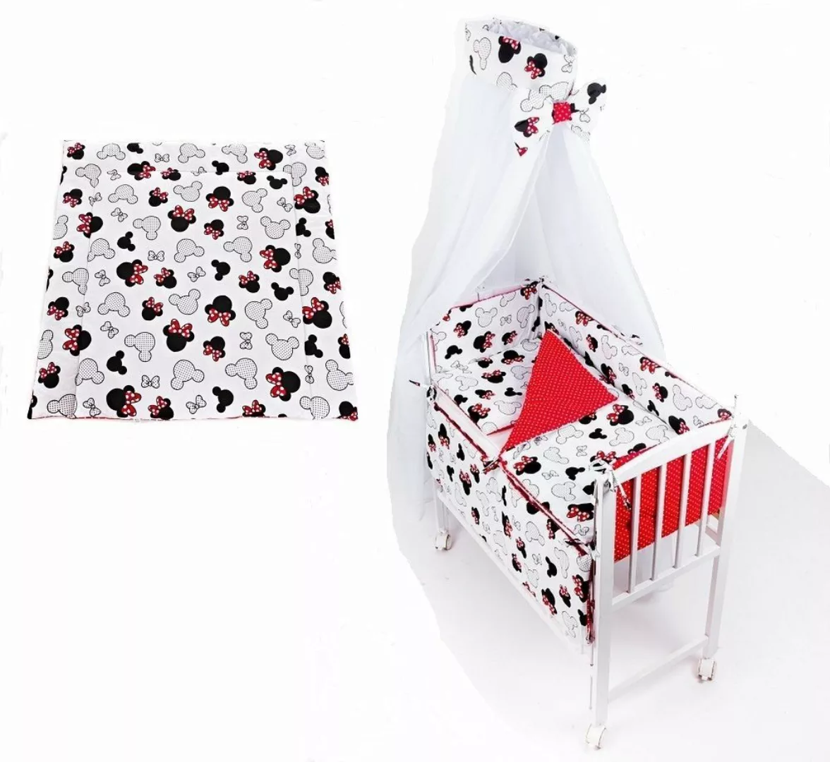 Babyhafen Beistellbett Babybettchen 90×40 MINNIE Komplettset inkl. Krabbeld günstig online kaufen