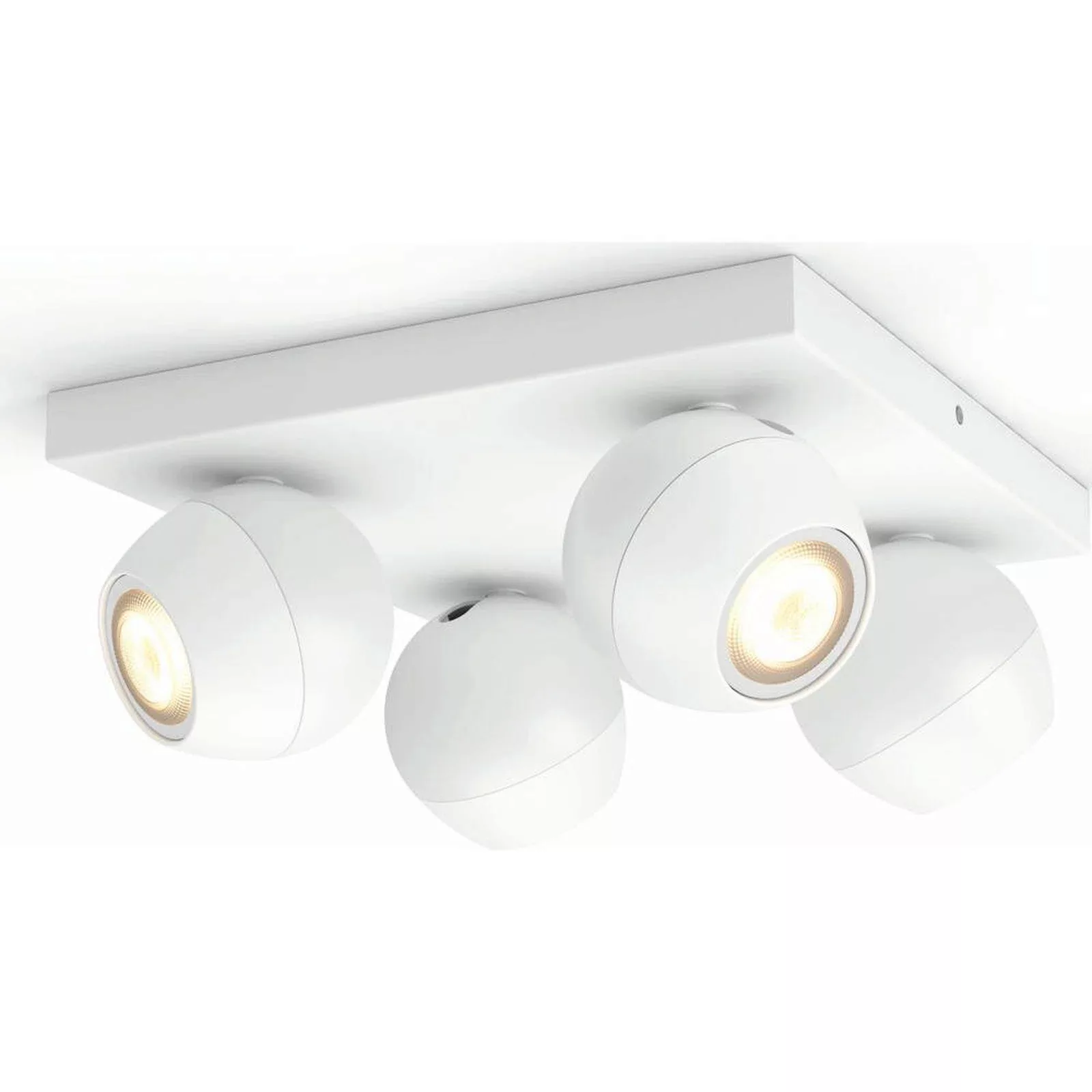 Philips Hue Bluetooth White Ambiance LED Deckenspot Buckram in Weiß 4x 5W 1 günstig online kaufen
